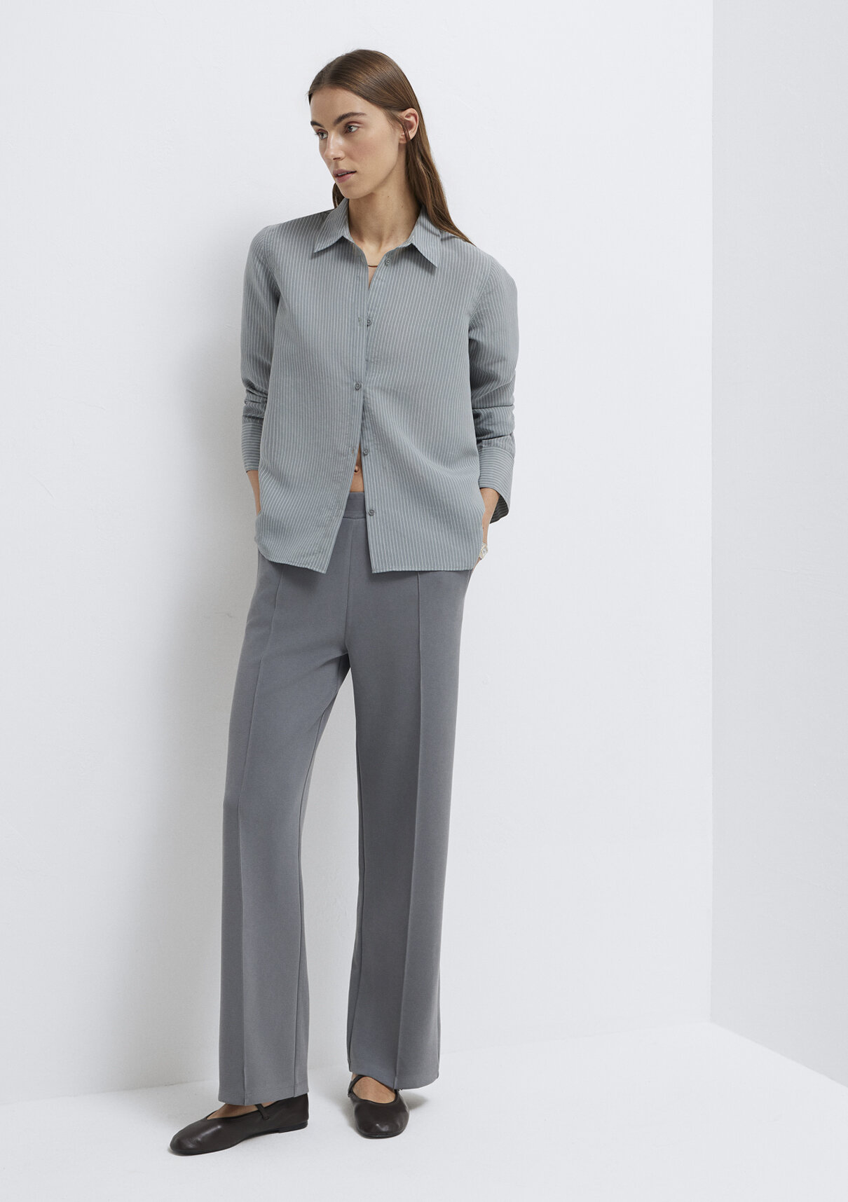Mavi Sporty Lux Gri (TENCEL™) Modal Karışımlı Eşofman Altı