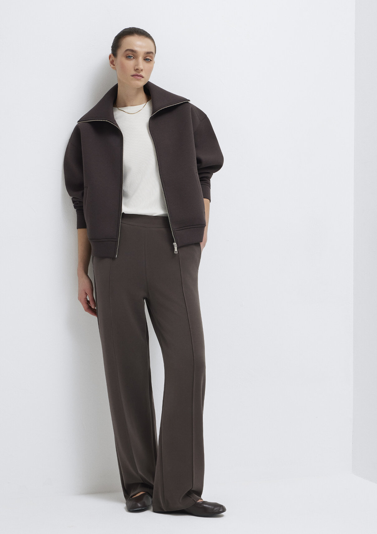 Mavi Sporty Lux Kahverengi (TENCEL™) Modal Karışımlı Eşofman Altı