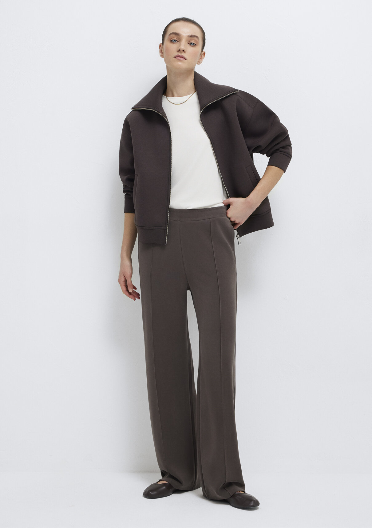 Mavi Sporty Lux Kahverengi (TENCEL™) Modal Karışımlı Eşofman Altı görsel 2
