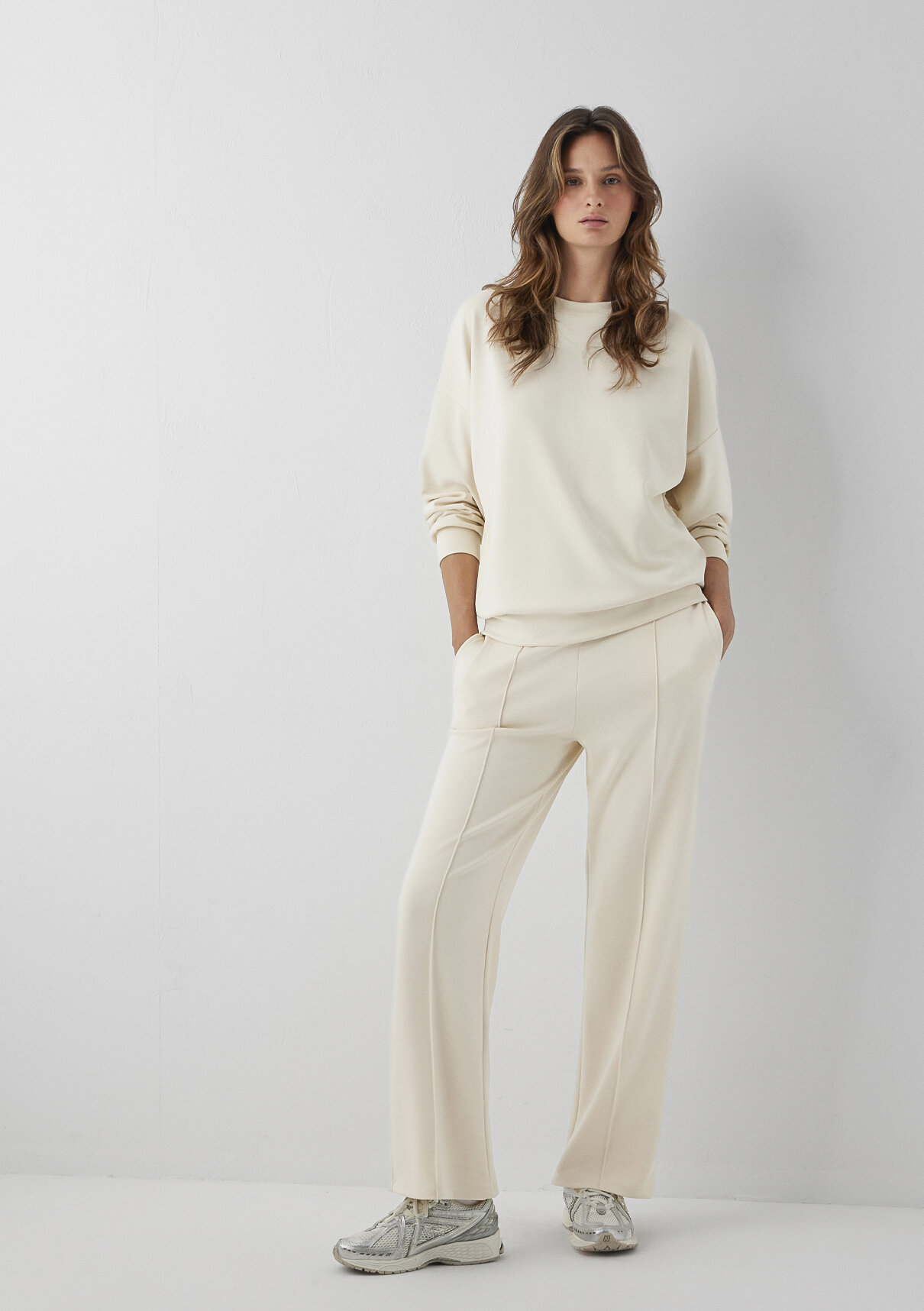 Mavi Sporty Lux Ekru (TENCEL™) Modal Karışımlı Eşofman Altı görsel 2