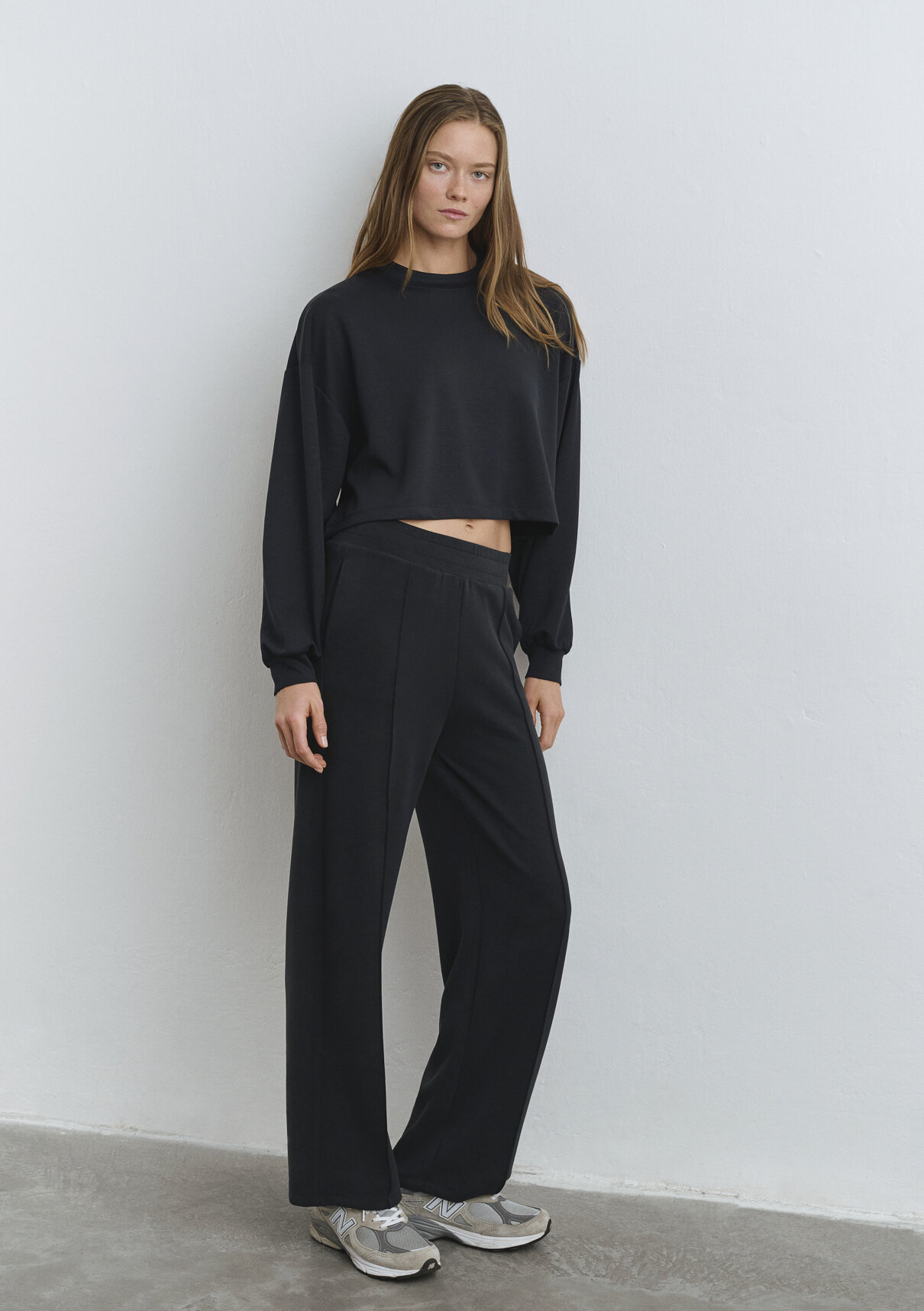 Mavi Sporty Lux Siyah (TENCEL™) Modal Karışımlı Eşofman Altı