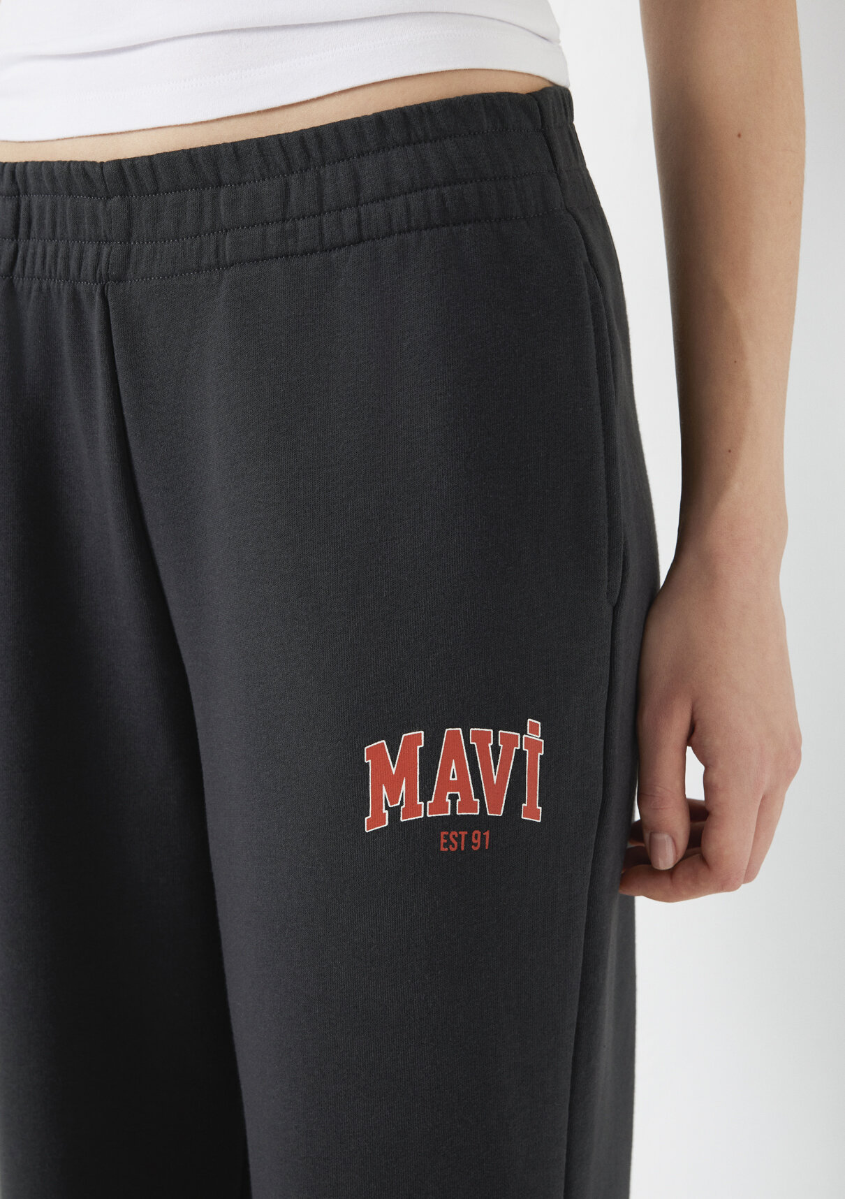 Mavi Logo Baskılı Antrasit Eşofman Altı görsel 7