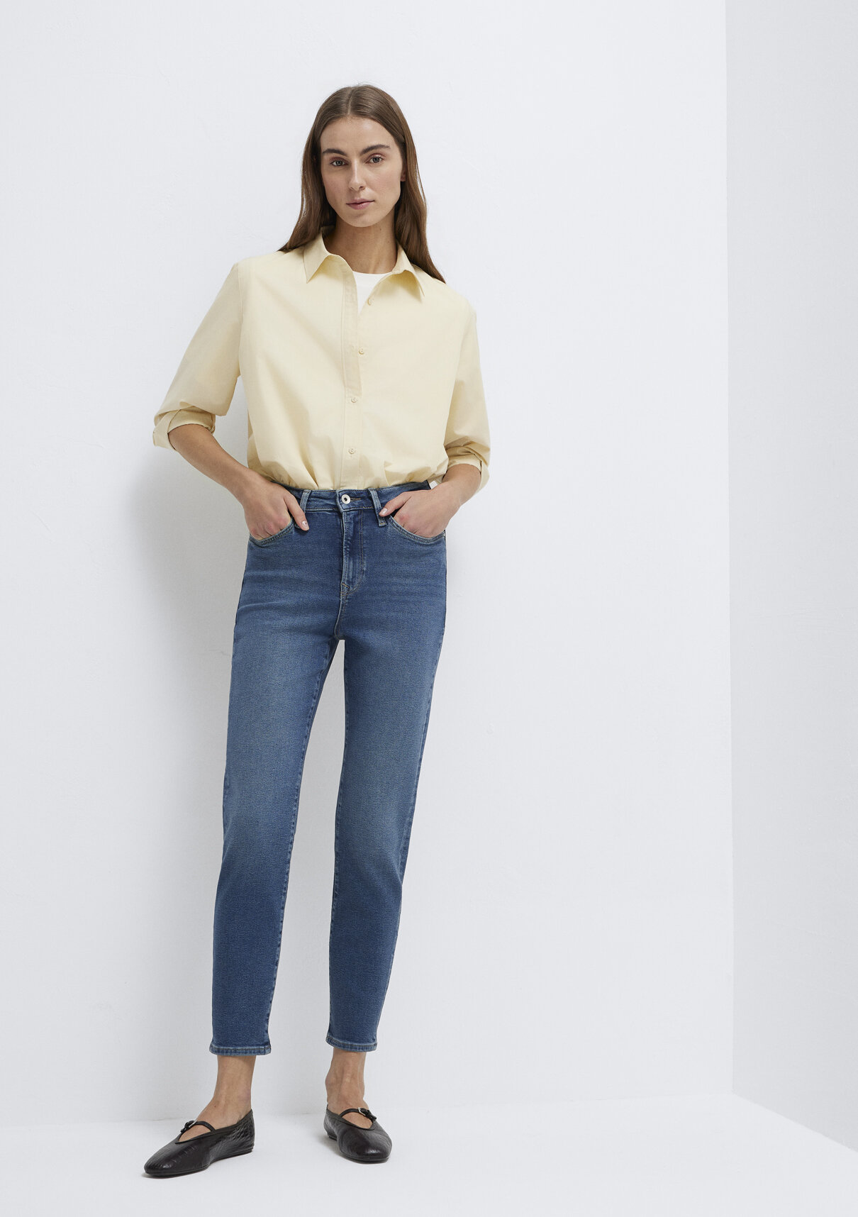 Mavi Gold Shape Puslu Koyu Mavi Jean Pantolon