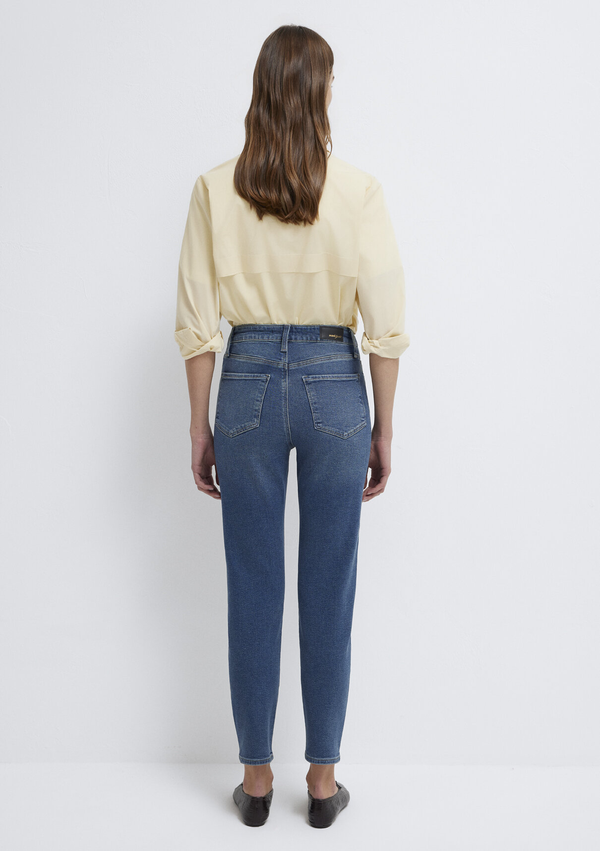 Mavi Gold Shape Puslu Koyu Mavi Jean Pantolon görsel 5