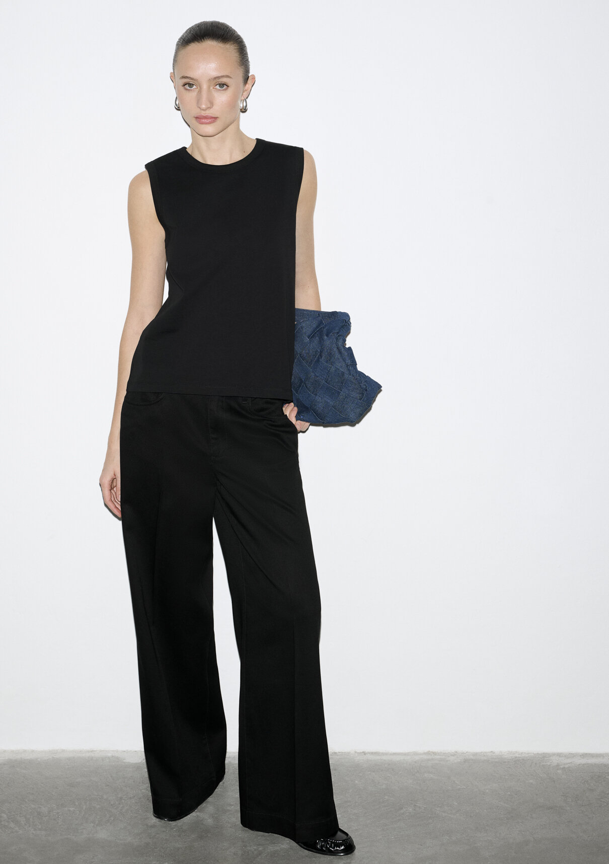 Mavi Siyah (TENCEL™) Liyosel Karışımlı Pantolon