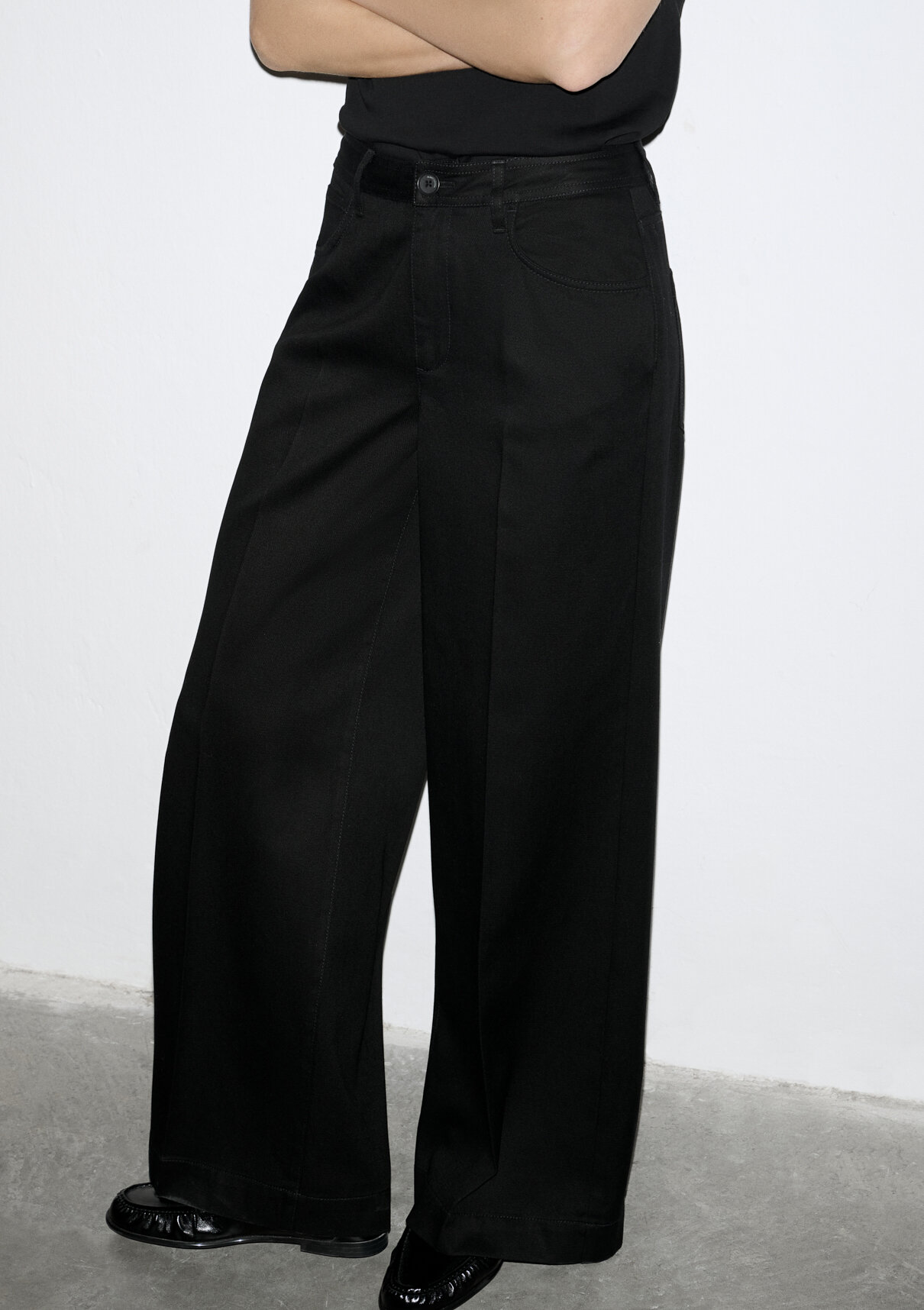 Mavi Siyah (TENCEL™) Liyosel Karışımlı Pantolon görsel 5