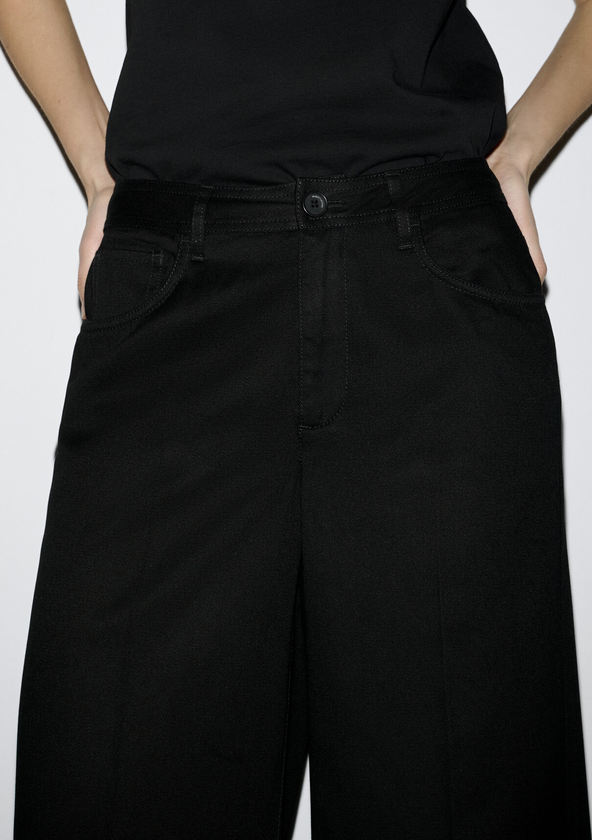 Mavi Siyah (TENCEL™) Liyosel Karışımlı Pantolon görsel 6
