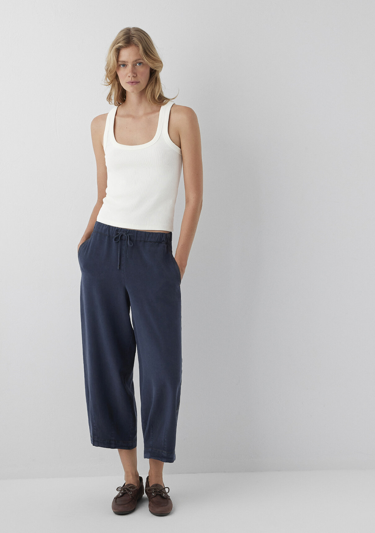 Mavi Keten (Tencel™) Lyocell Karışımlı Lacivert Pantolon