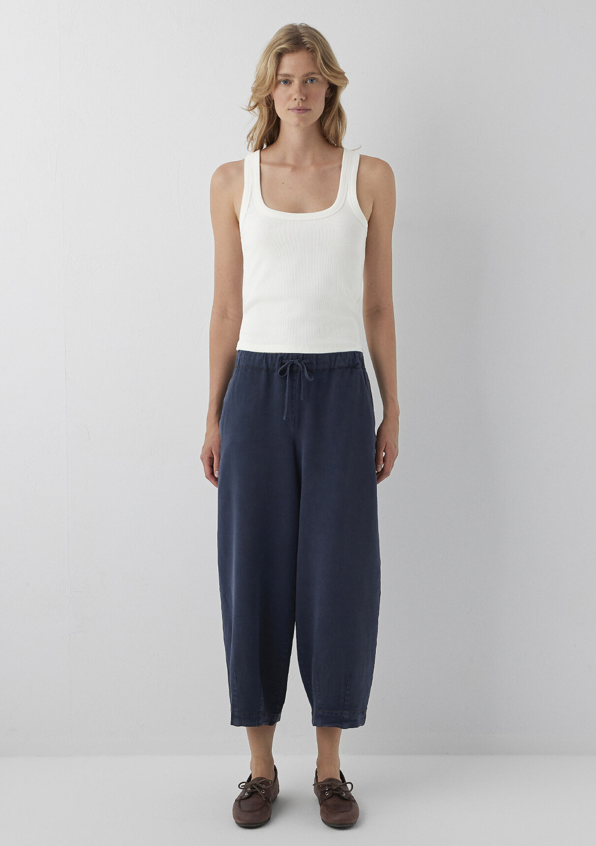 Mavi Keten (Tencel™) Lyocell Karışımlı Lacivert Pantolon görsel 3