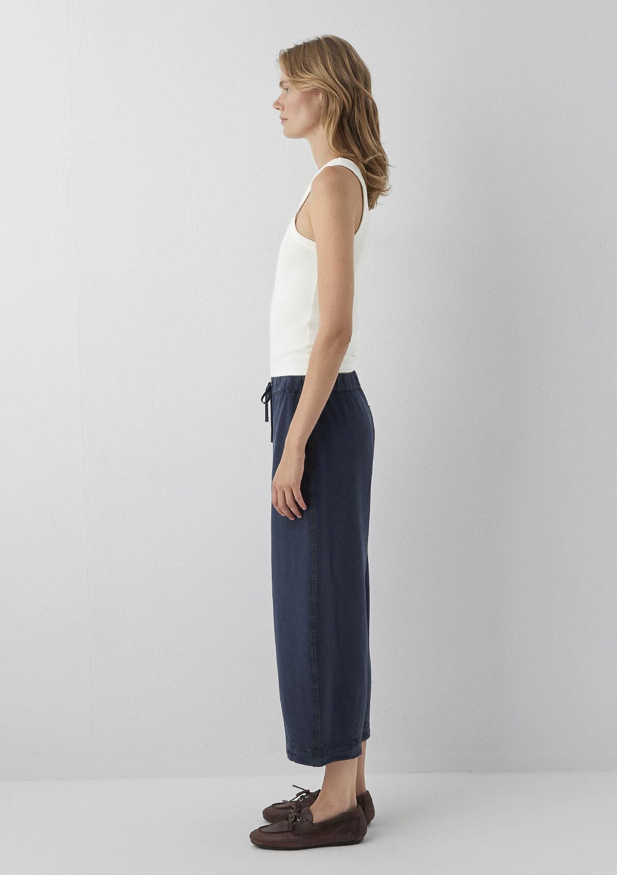 Mavi Keten (Tencel™) Lyocell Karışımlı Lacivert Pantolon görsel 4