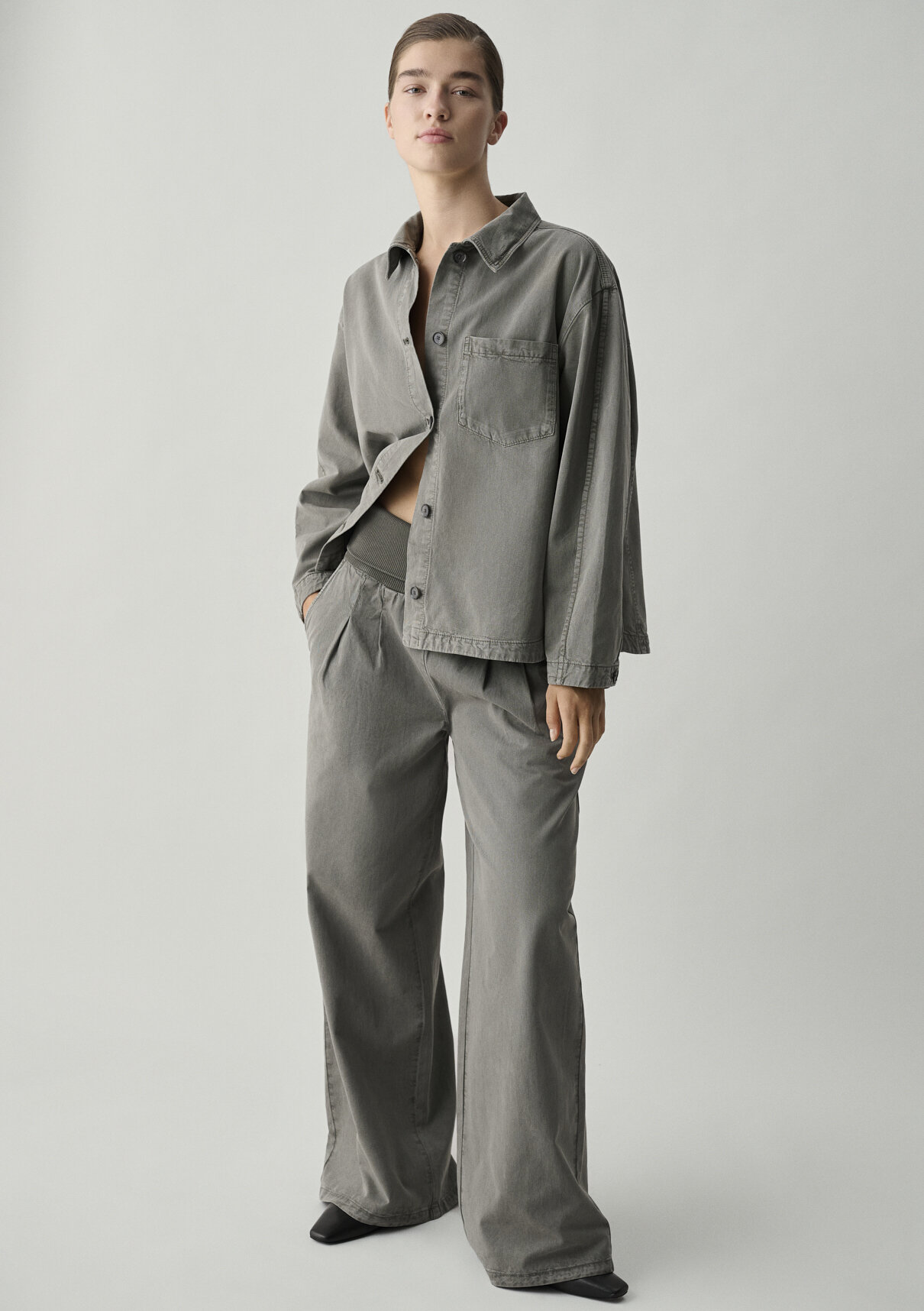 Mavi (Tencel™) Lyocell Karışımlı Gri Pantolon görsel 3