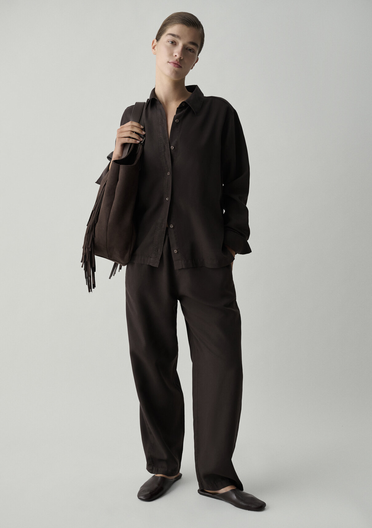 Mavi (Tencel™) Lyocell Kahverengi Pantolon