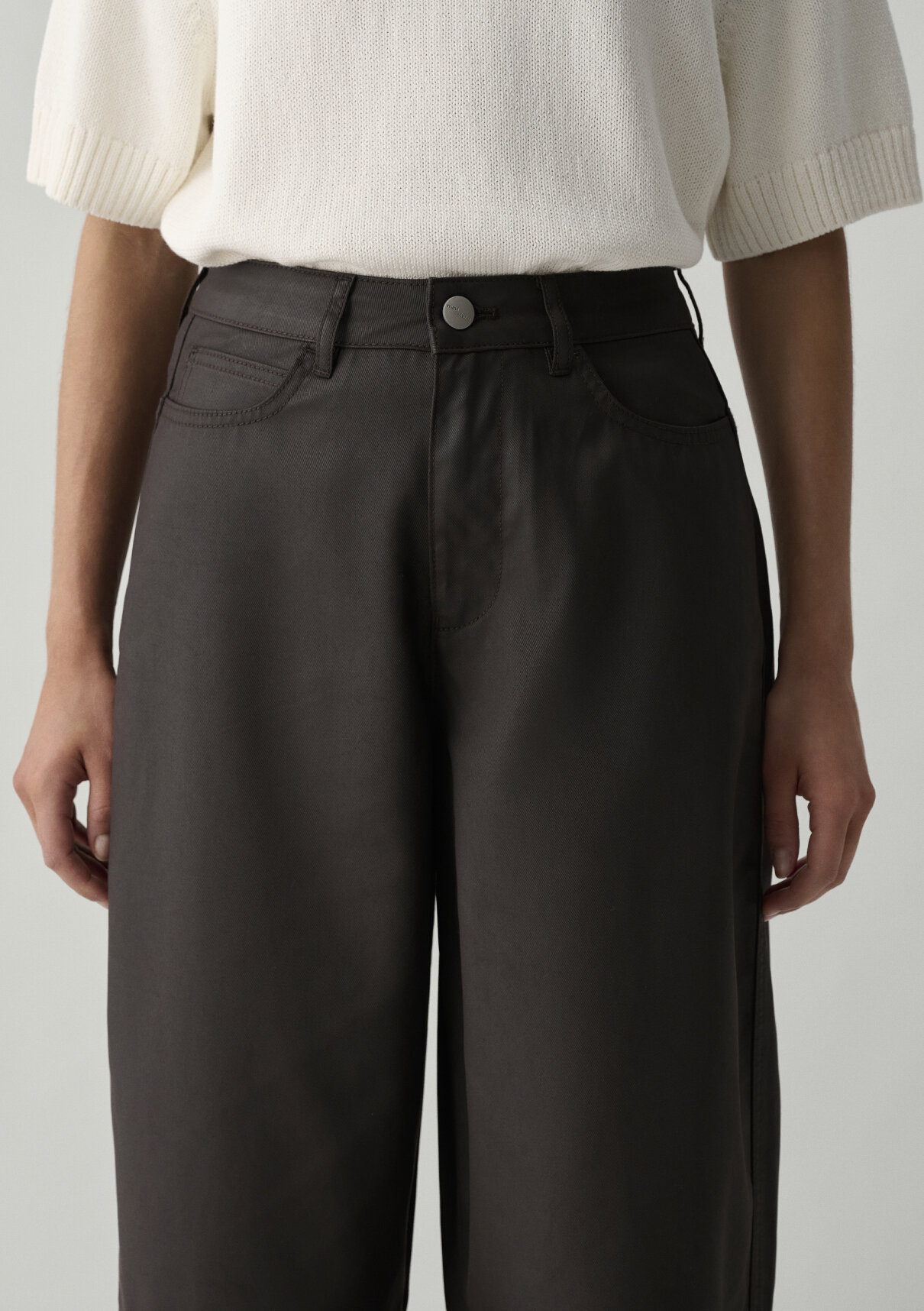 Mavi (Tencel™) Lyocell Kahverengi Pantolon görsel 6