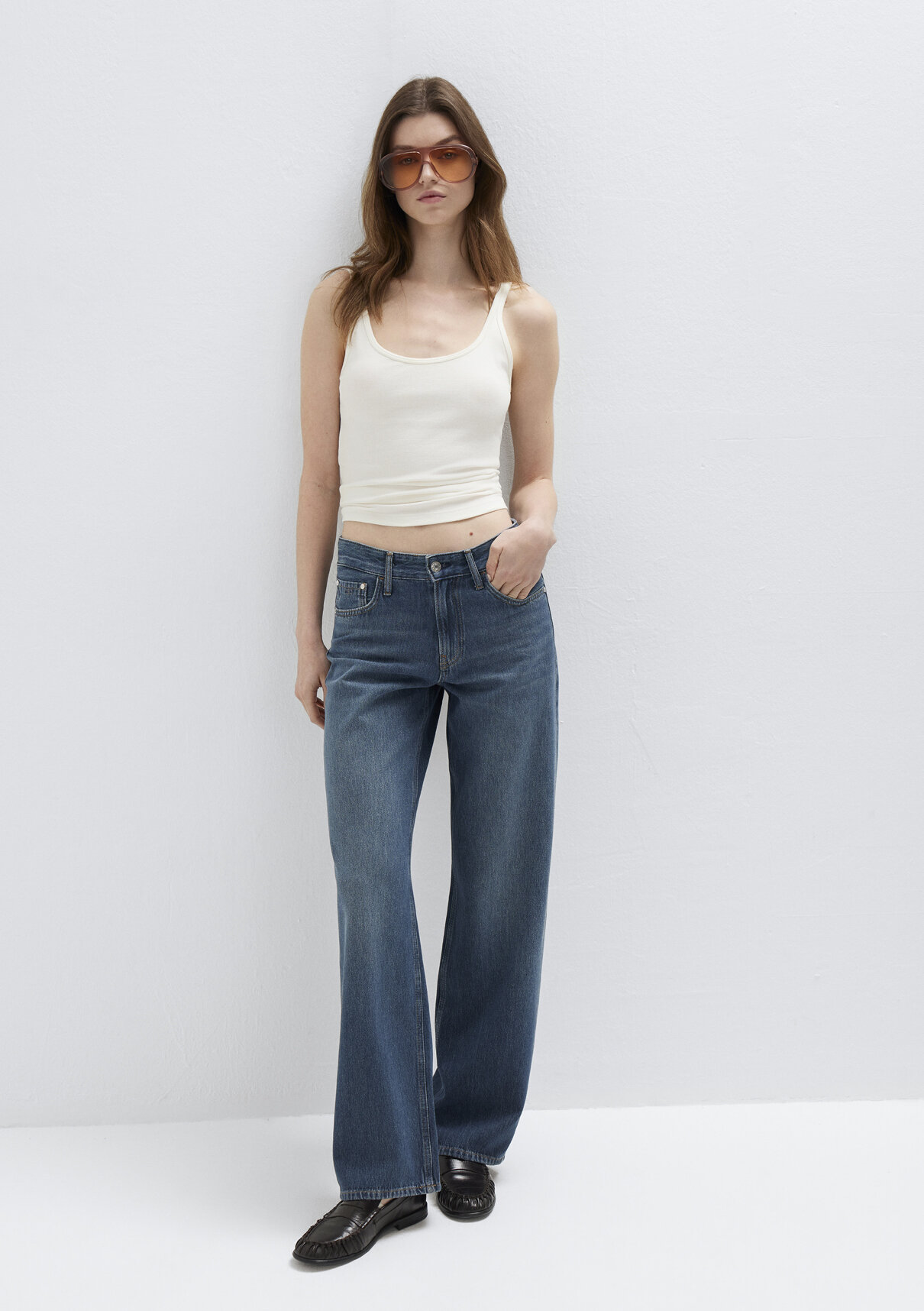 Mavi Classic Denim Puslu Koyu Mavi Jean Pantolon görsel 2