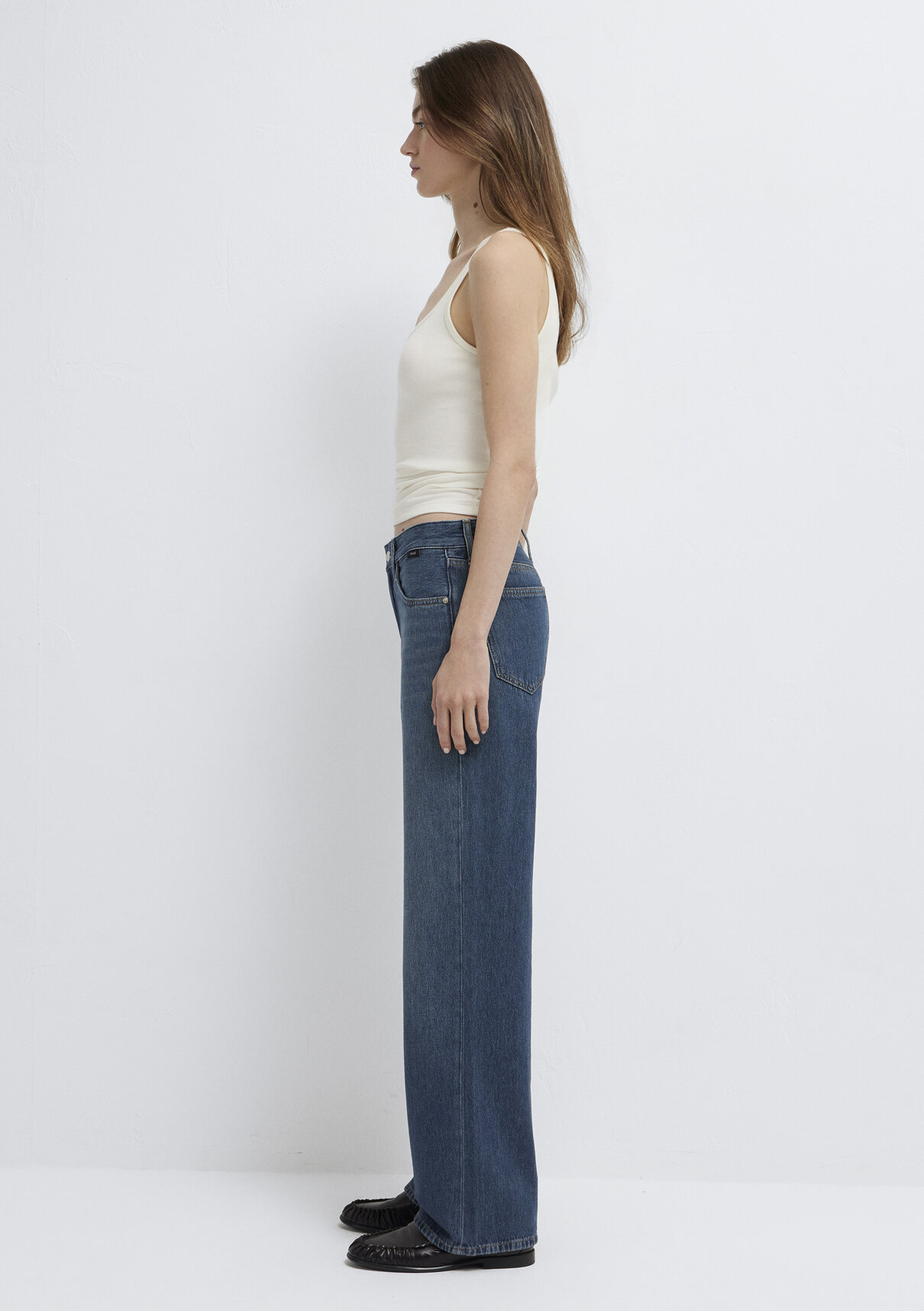Mavi Classic Denim Puslu Koyu Mavi Jean Pantolon görsel 5