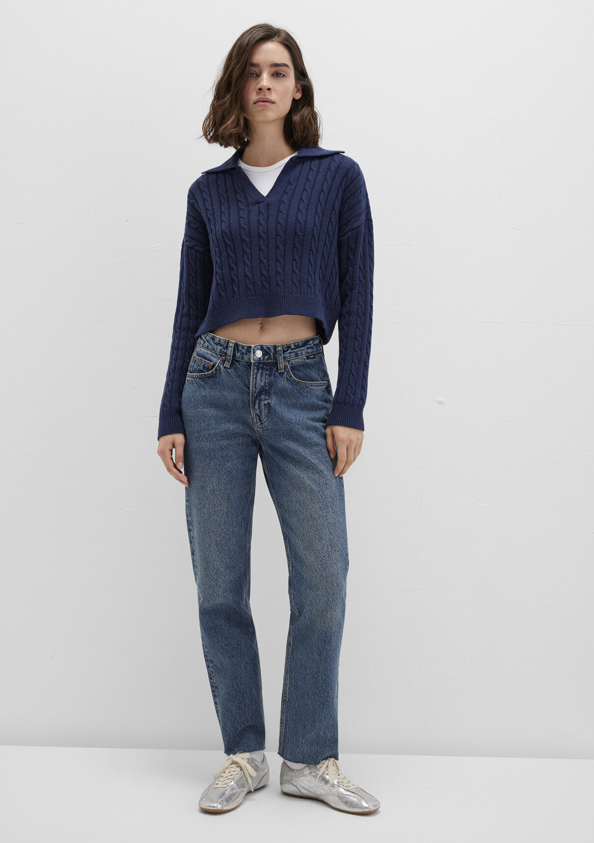 Mavi Classic Denim Puslu Koyu Mavi Jean Pantolon görsel 3
