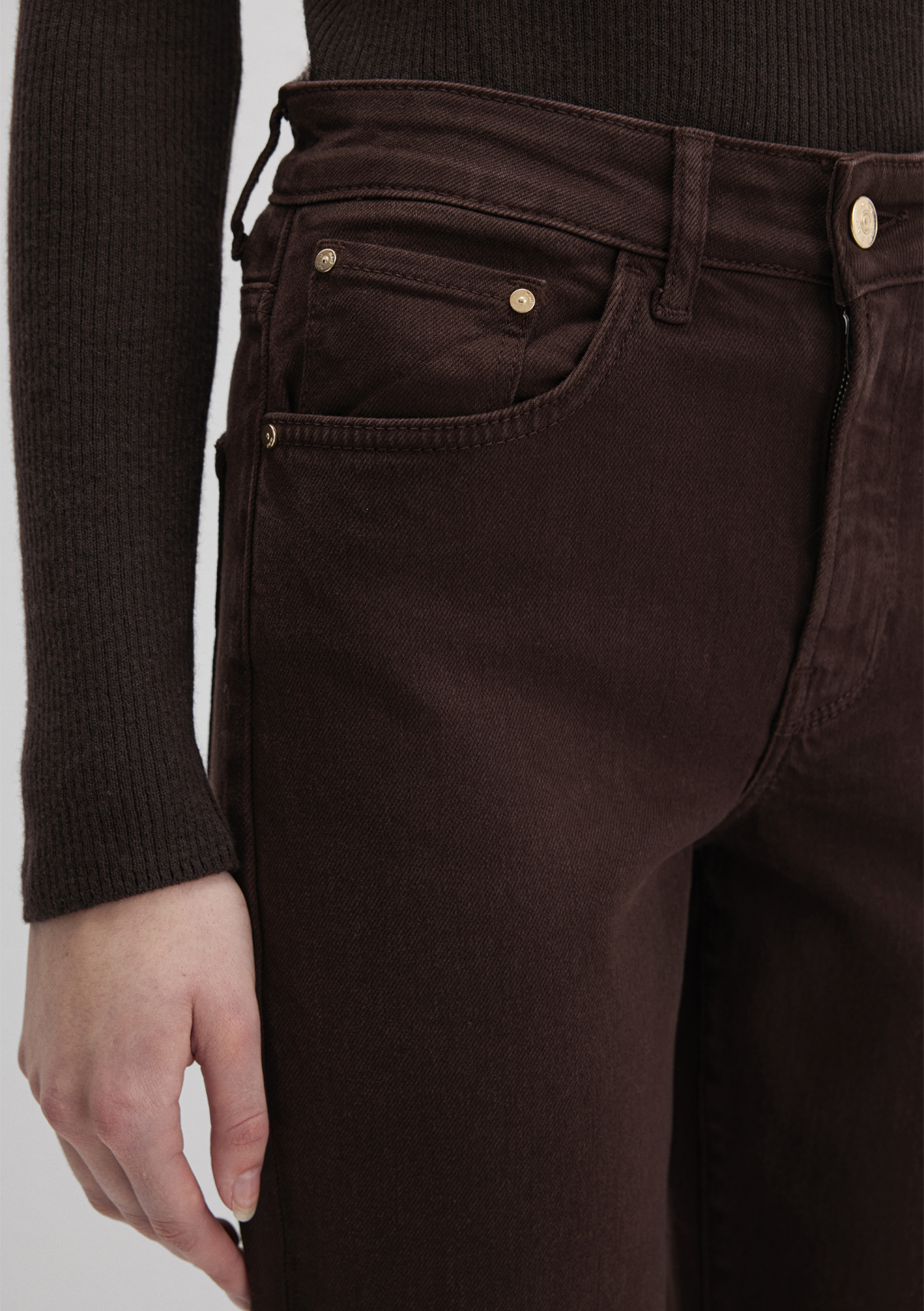 Mavi New York Kahverengi Gabardin Pantolon görsel 6