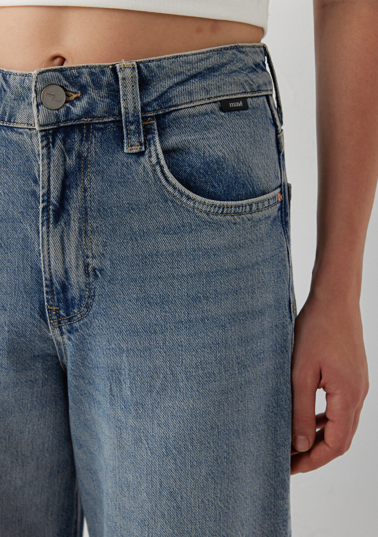 Mavi Iconic Puslu Indigo Mavisi Jean Pantolon görsel 7