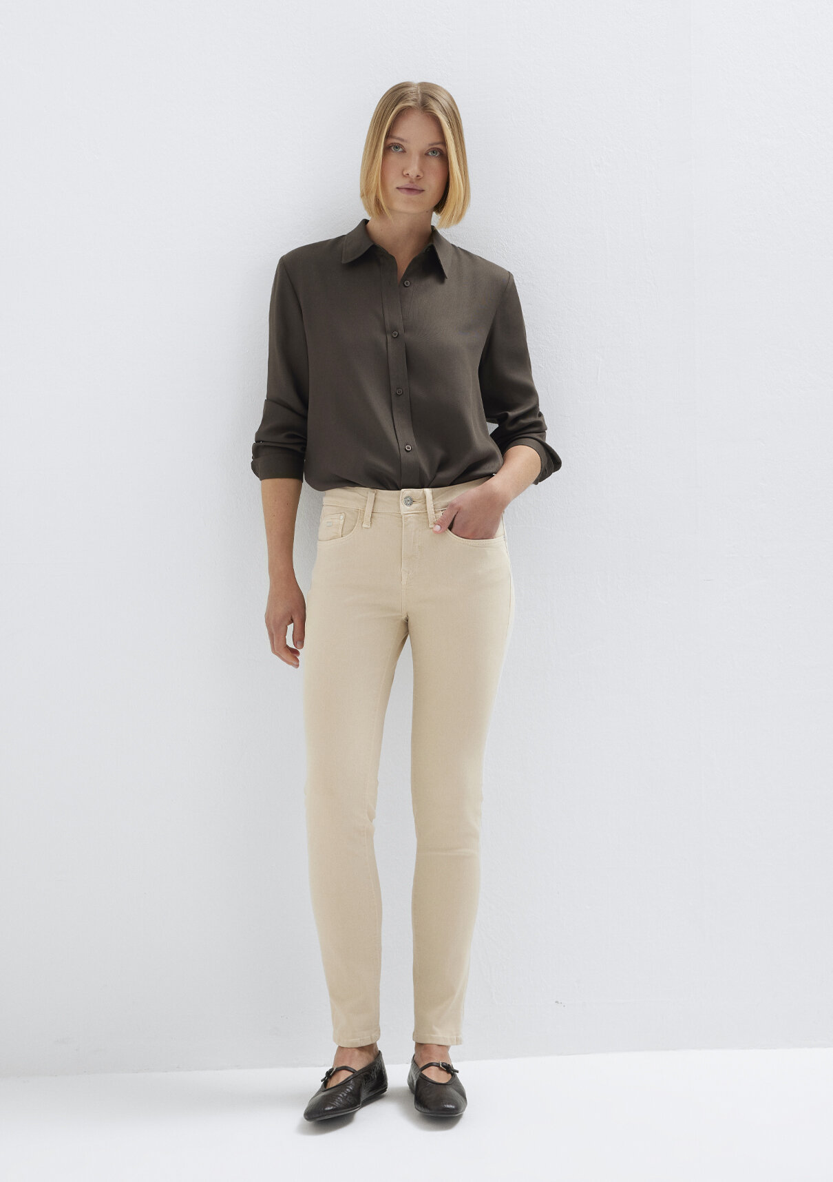 Mavi Ada Mavi Premium Krem Gabardin Pantolon görsel 2