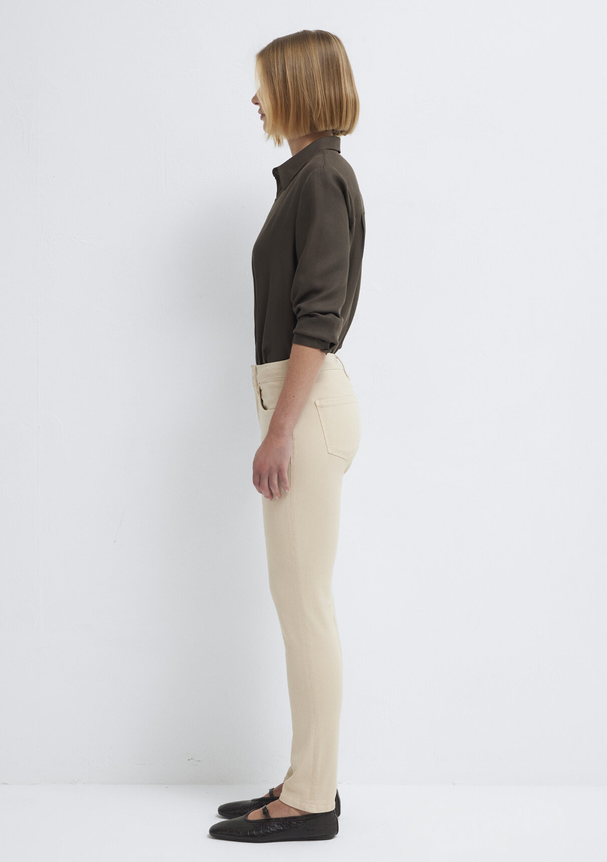 Mavi Ada Mavi Premium Krem Gabardin Pantolon görsel 4