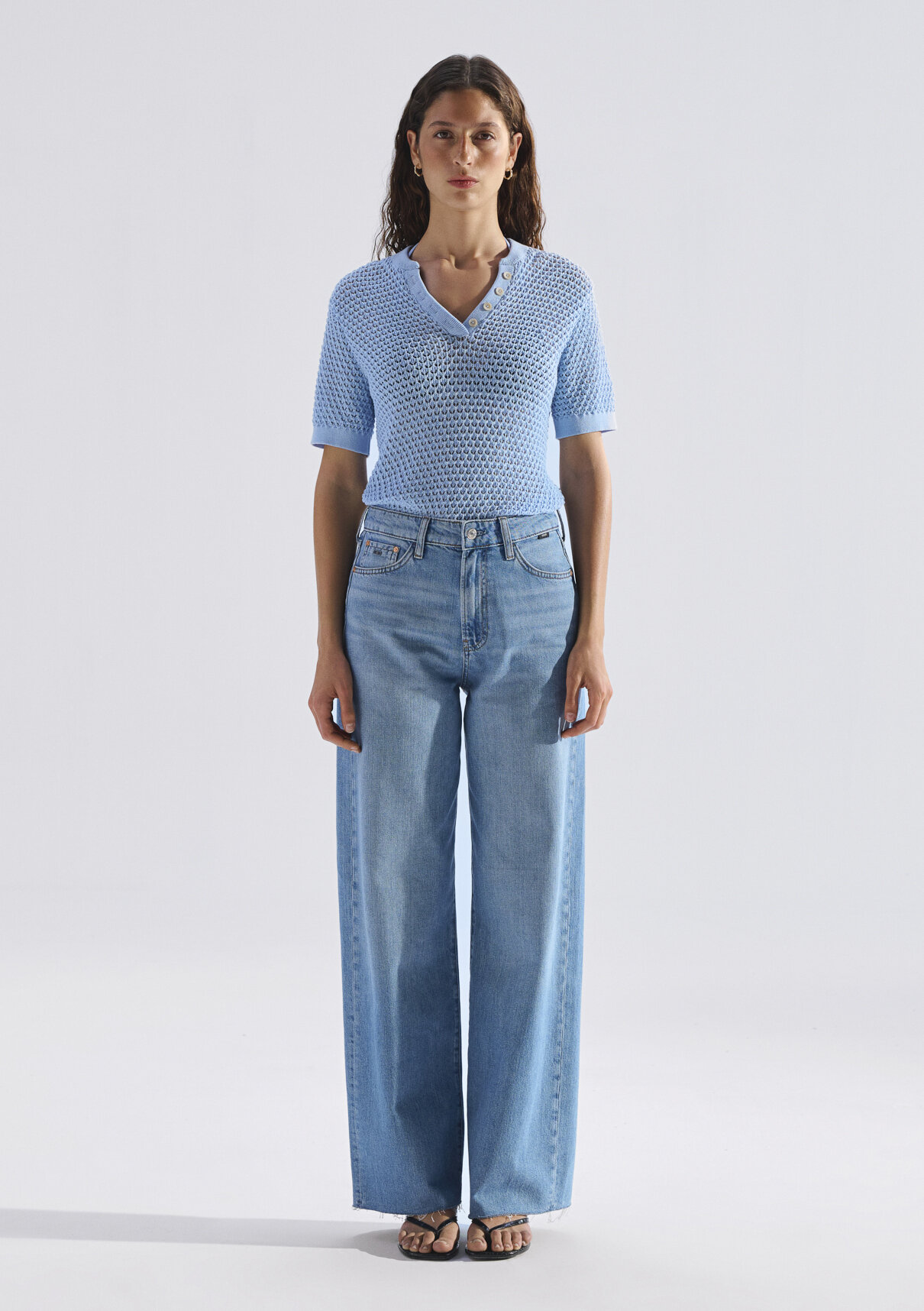 Mavi Classic Denim Puslu Açık Mavi Jean Pantolon görsel 5