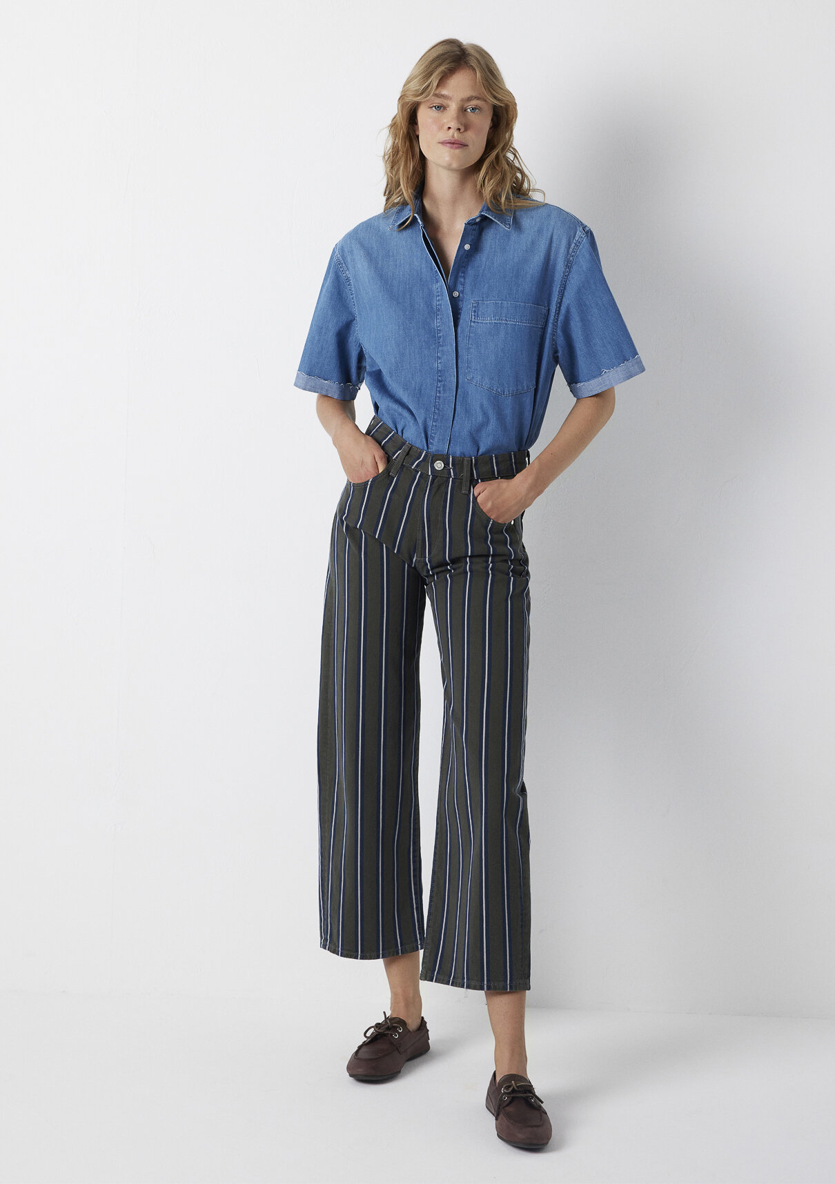 Mavi Edition Çizgili Jean Pantolon