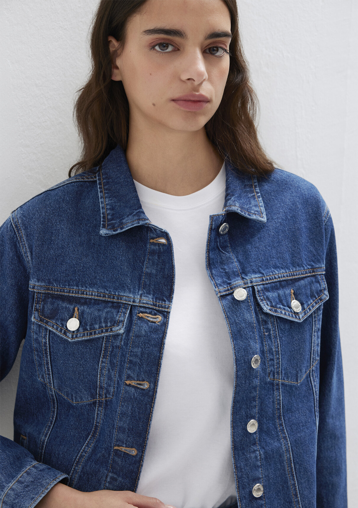 Mavi Karla 90s Koyu Mavi Jean Ceket görsel 2
