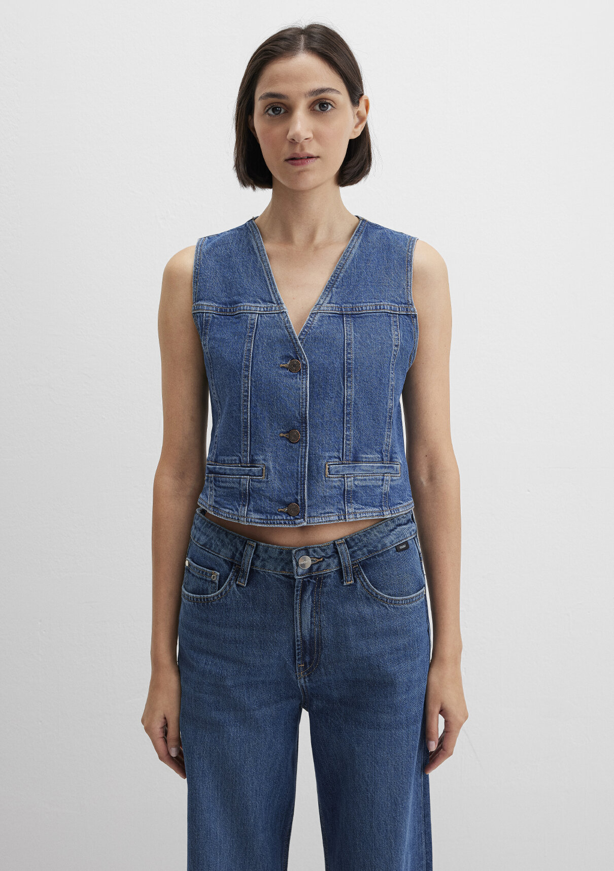 Mavi Real Blue Koyu Mavi Jean Yelek görsel 3