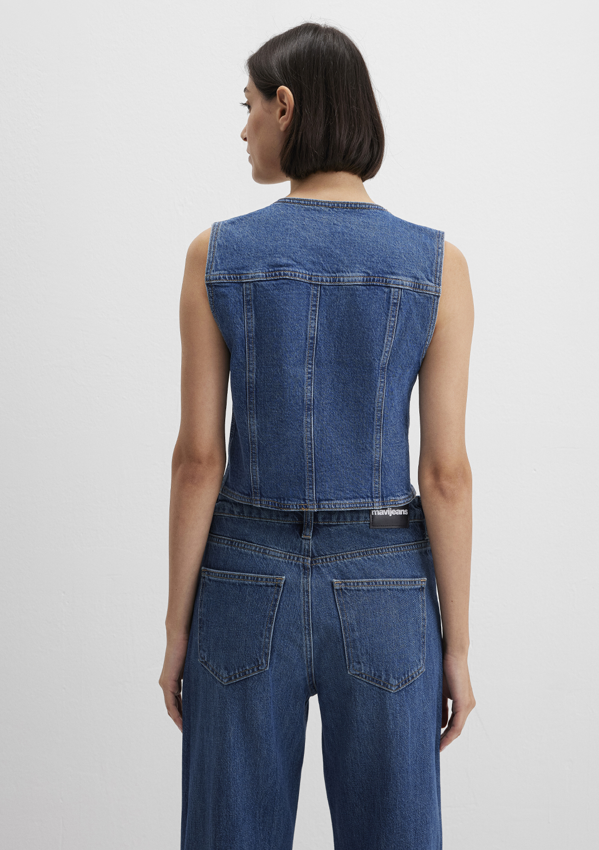 Mavi Real Blue Koyu Mavi Jean Yelek görsel 4