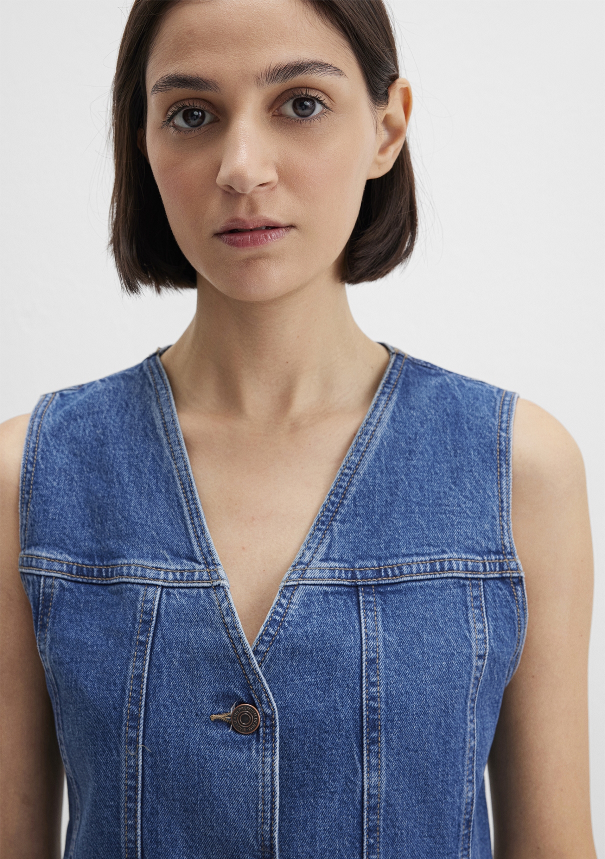 Mavi Real Blue Koyu Mavi Jean Yelek görsel 5