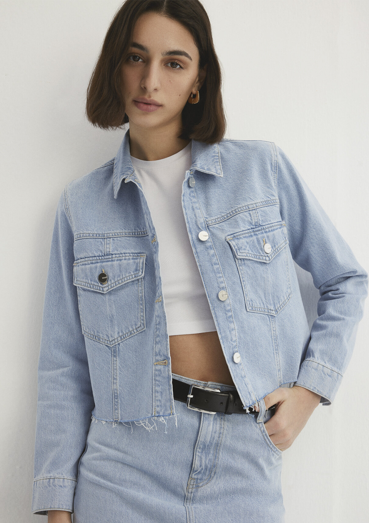 Mavi Thalia Premium Blue Buz Mavi Jean Ceket