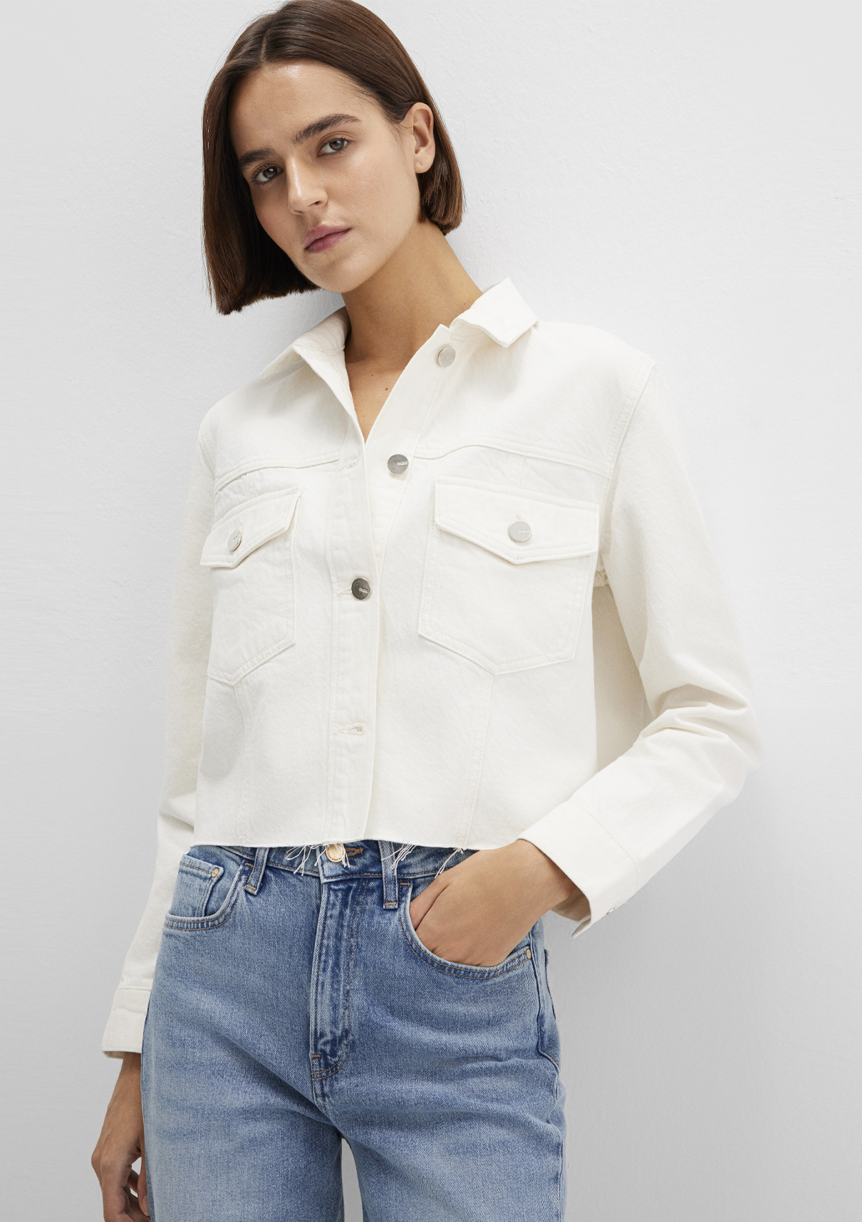 Mavi Thalia Premium Blue Beyaz Jean Ceket