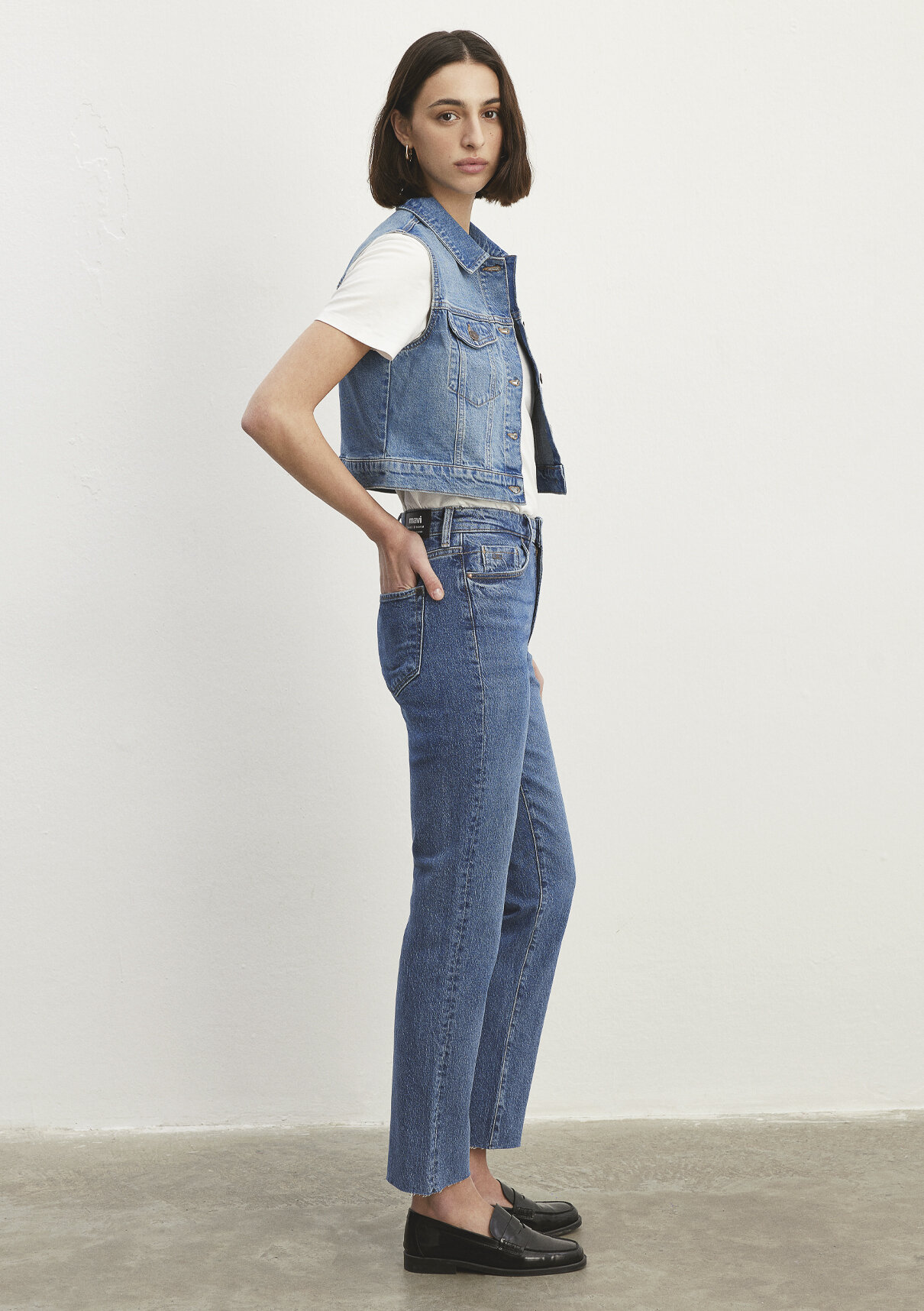 Mavi Classic Denim Indigo Mavisi Jean Yelek görsel 5