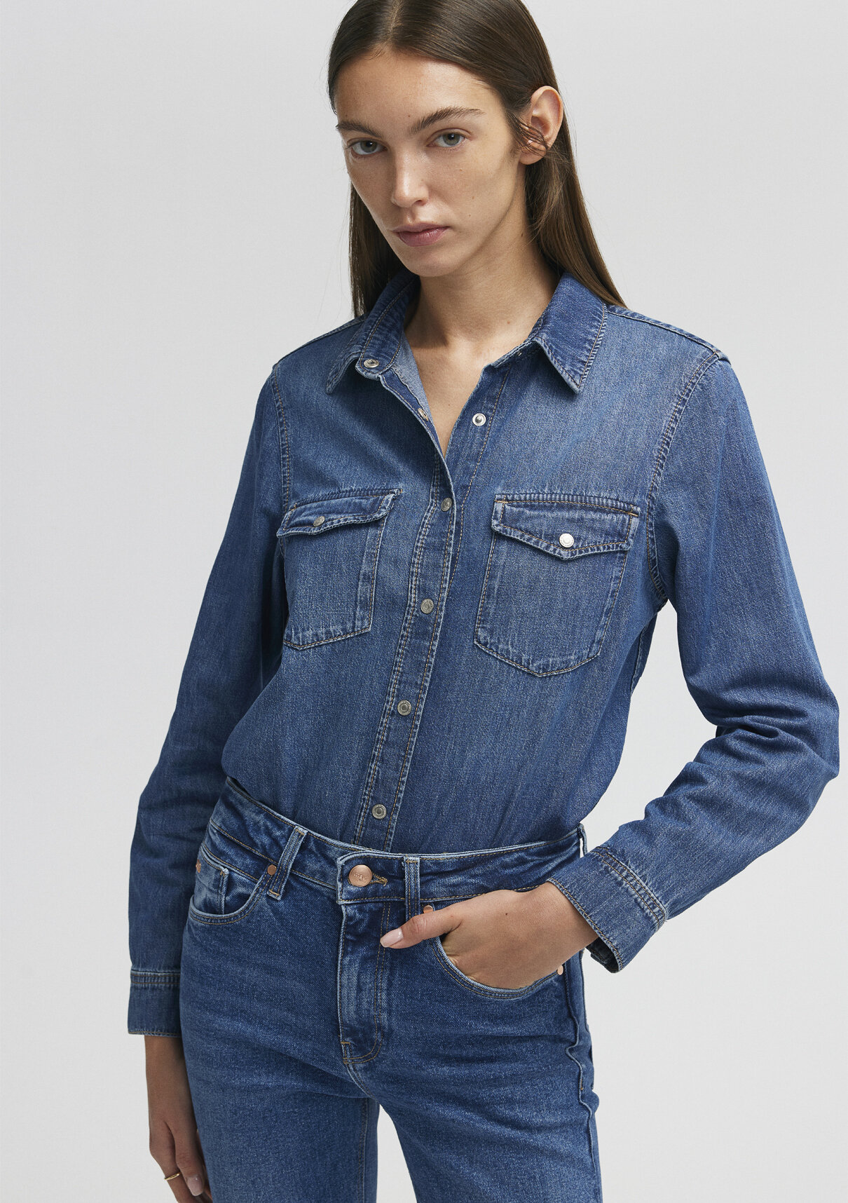 Mavi Merida Classic Denim Koyu Mavi Jean Gömlek