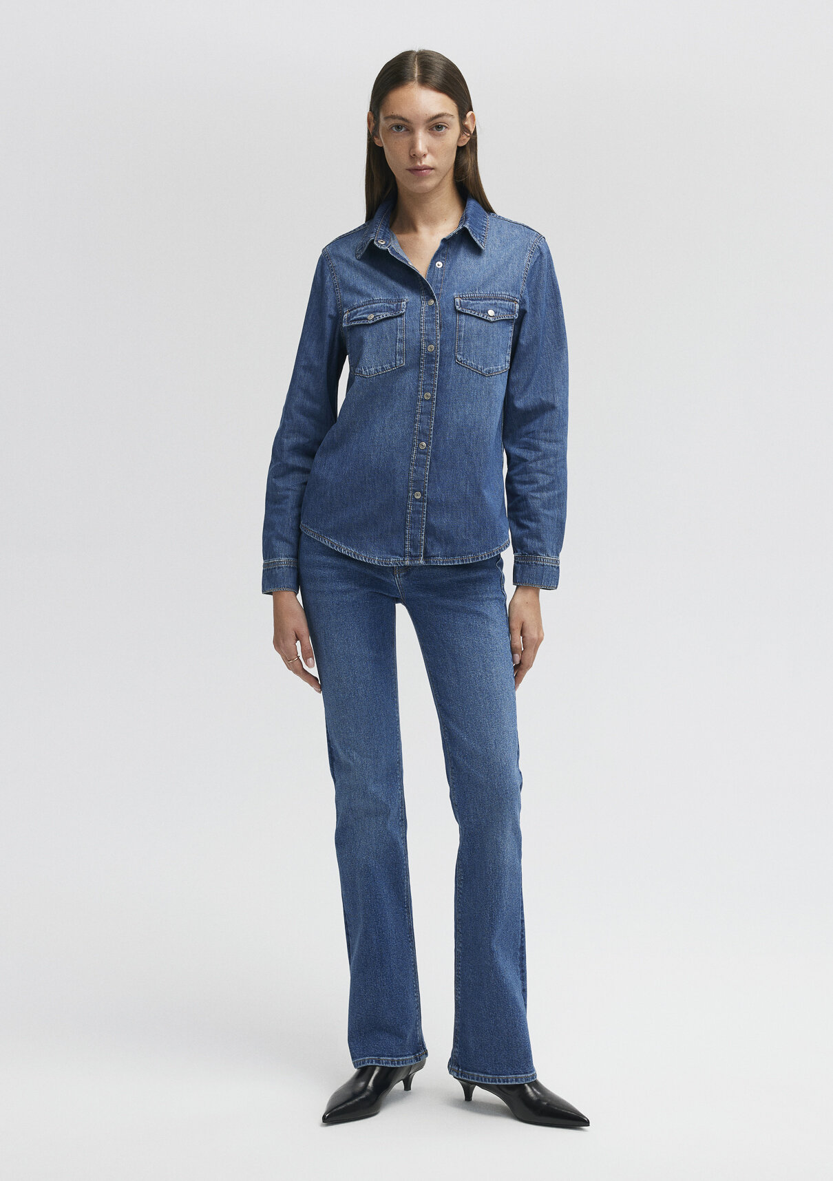 Mavi Merida Classic Denim Koyu Mavi Jean Gömlek görsel 2
