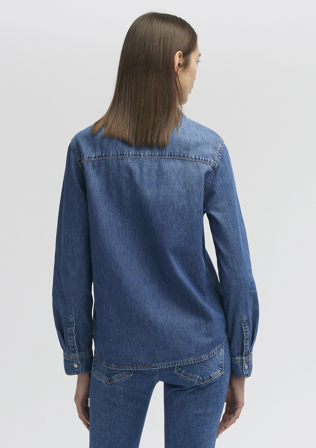 Mavi Merida Classic Denim Koyu Mavi Jean Gömlek görsel 3