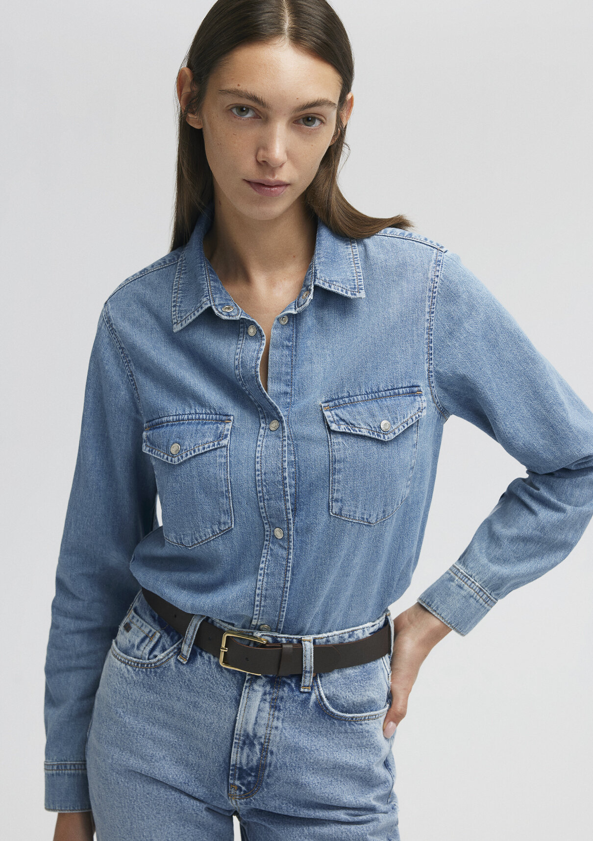 Mavi Merida Classic Denim Indigo Mavisi Jean Gömlek