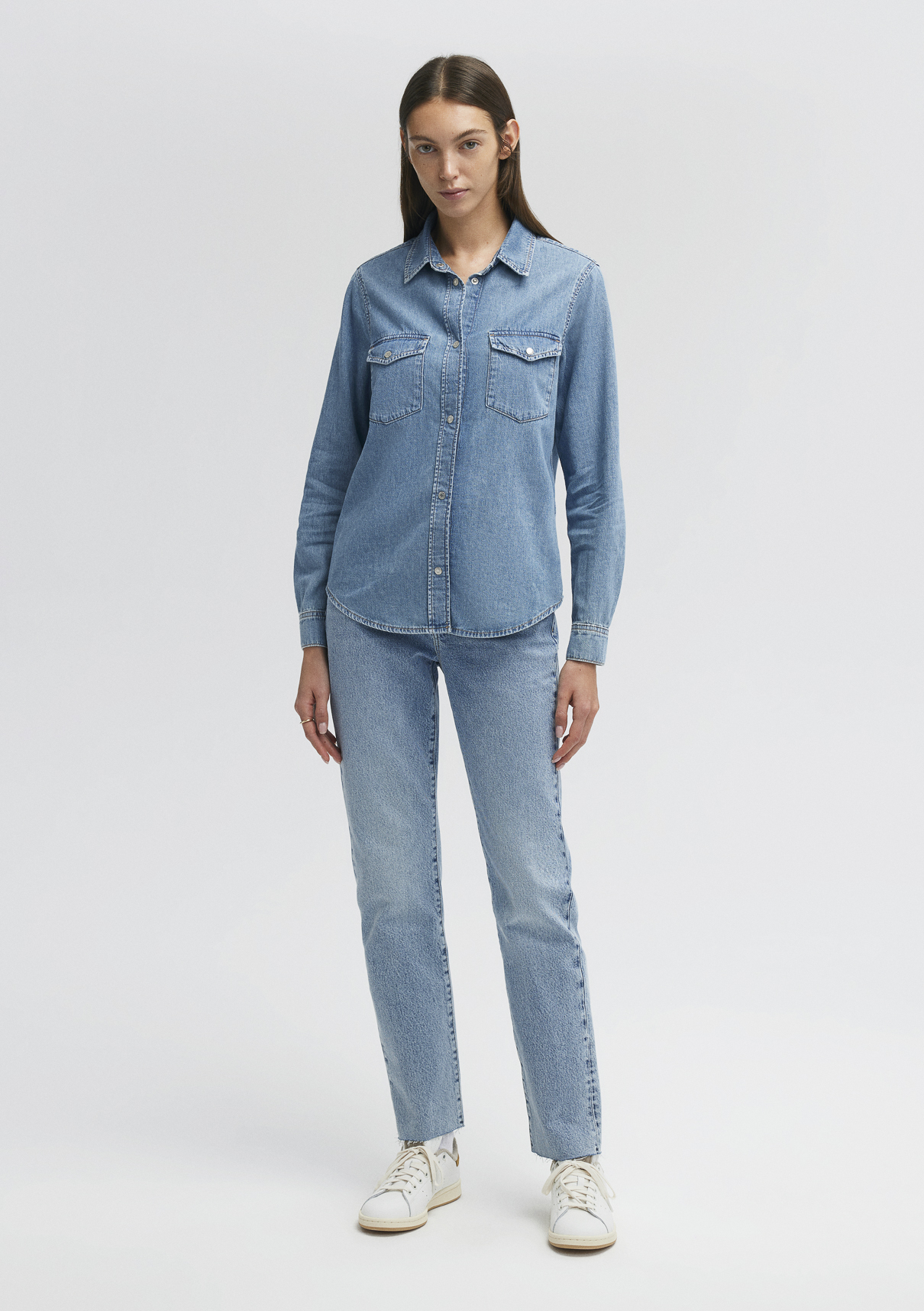 Mavi Merida Classic Denim Indigo Mavisi Jean Gömlek görsel 2