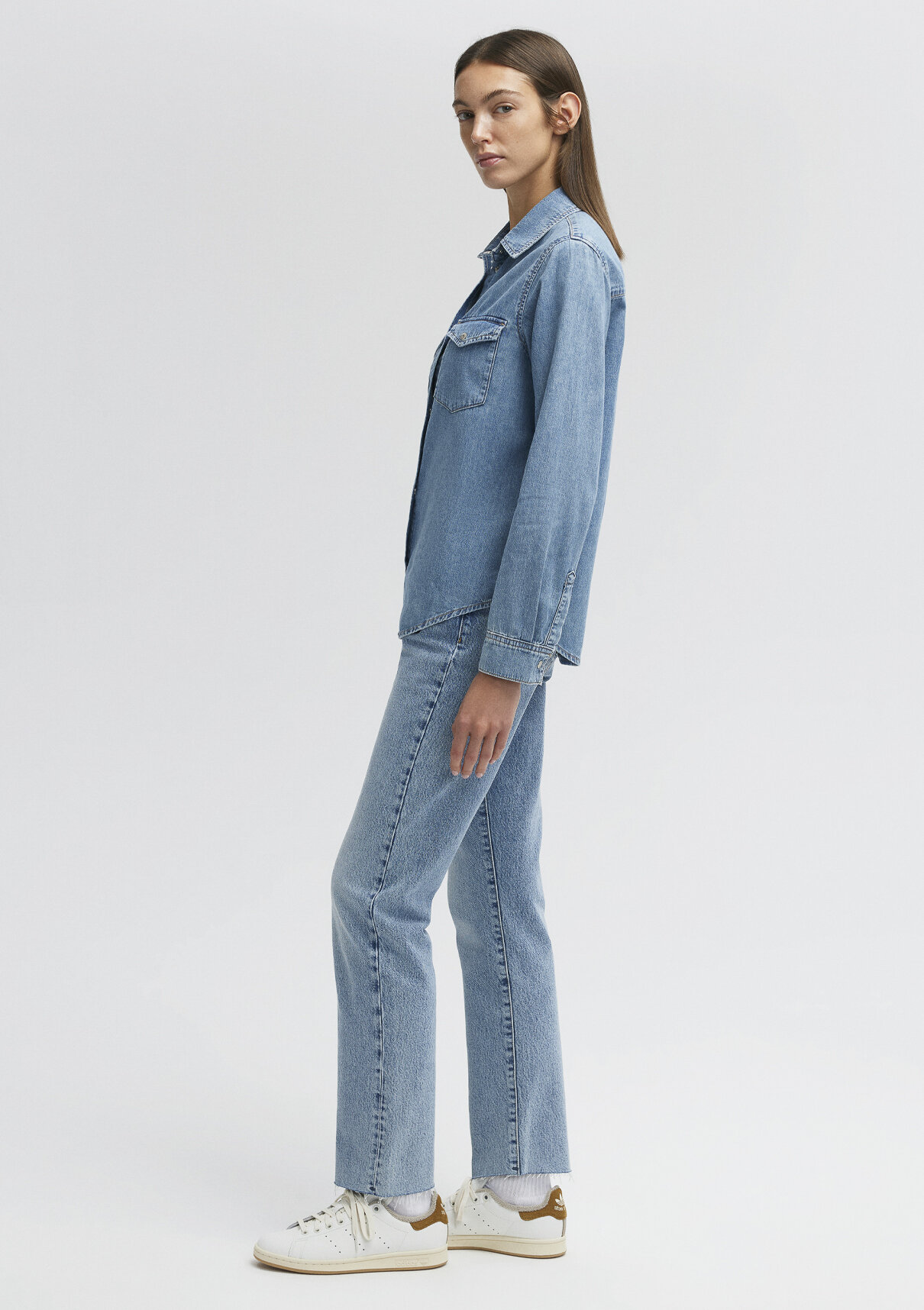 Mavi Merida Classic Denim Indigo Mavisi Jean Gömlek görsel 4