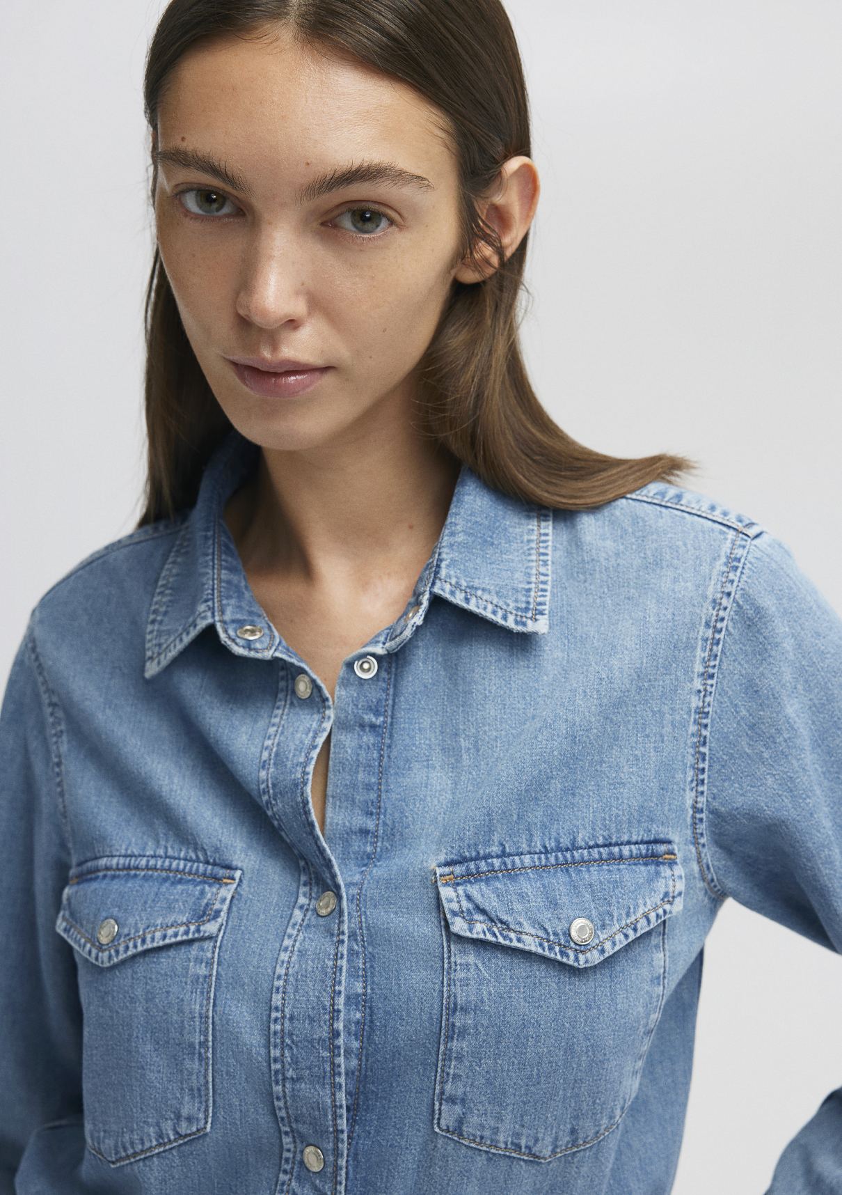 Mavi Merida Classic Denim Indigo Mavisi Jean Gömlek görsel 5