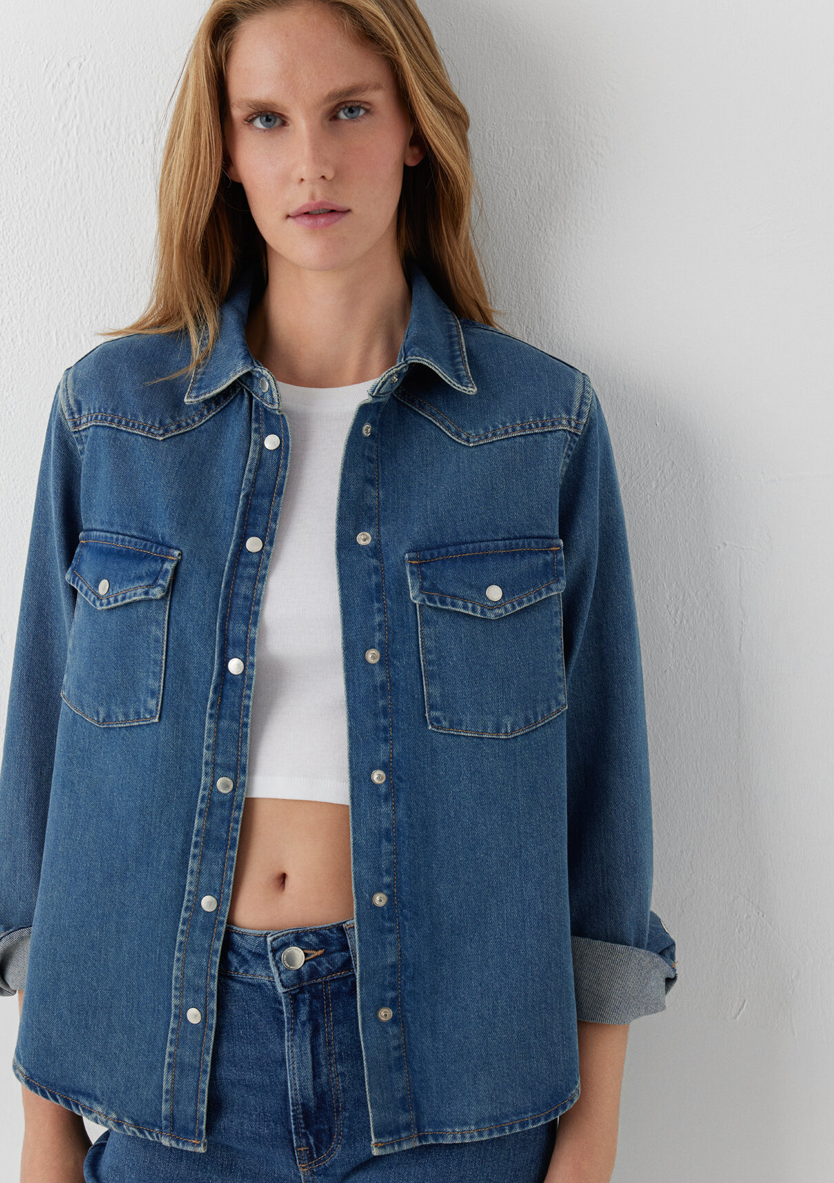 Mavi Angela Classic Denim Indigo Mavisi Jean Gömlek
