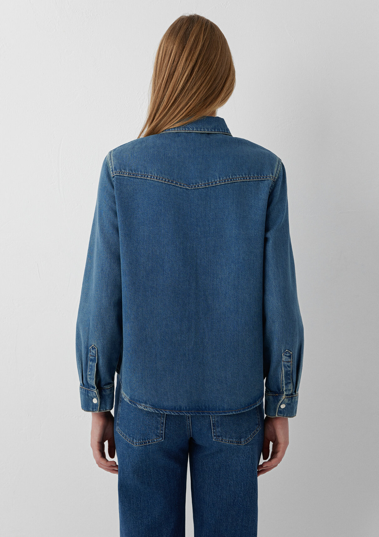 Mavi Angela Classic Denim Indigo Mavisi Jean Gömlek görsel 6