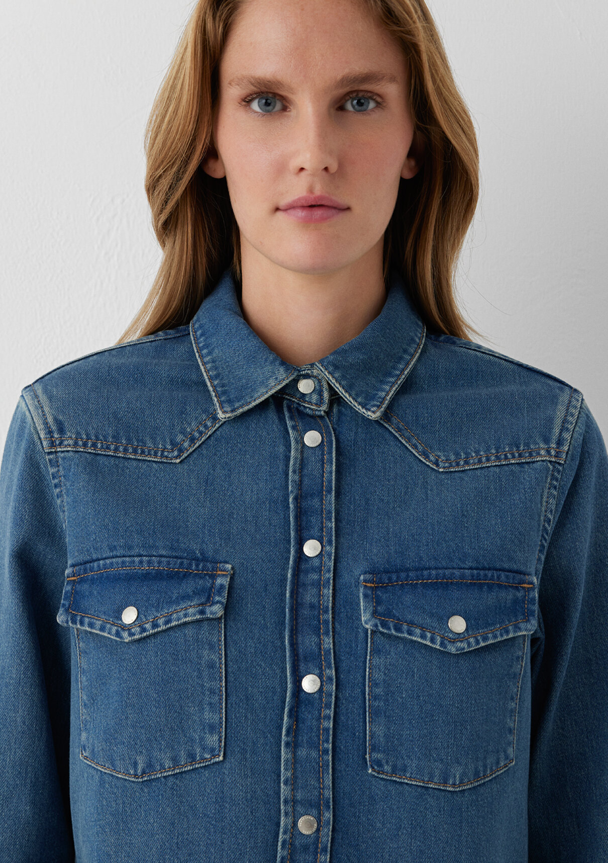 Mavi Angela Classic Denim Indigo Mavisi Jean Gömlek görsel 7