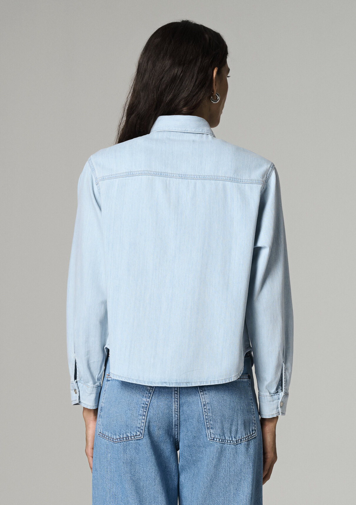 Mavi Garlia Classic Denim Açık Mavi Jean Gömlek görsel 4