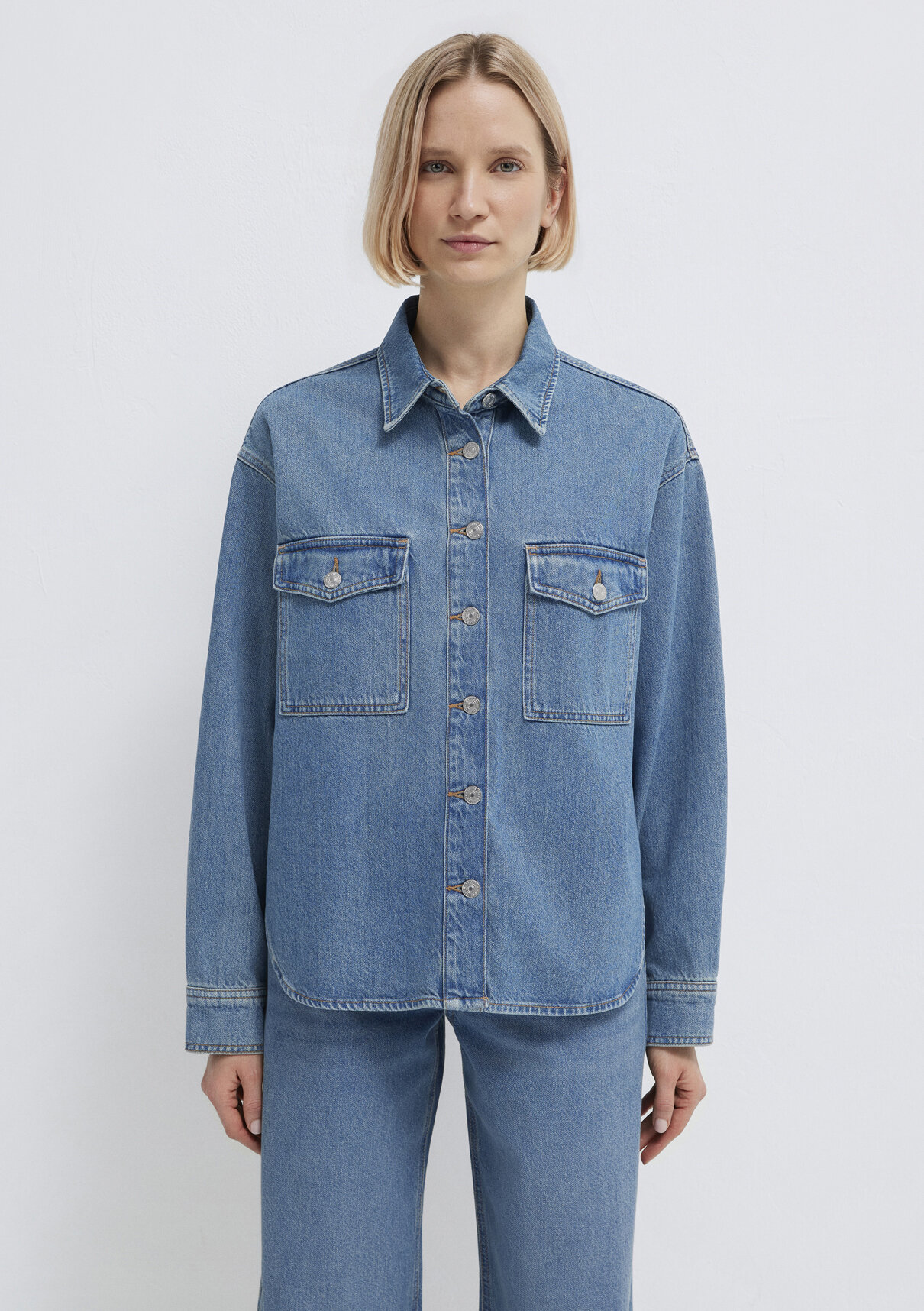 Mavi Bekka Classic Denim Indigo Mavisi Jean Gömlek görsel 4