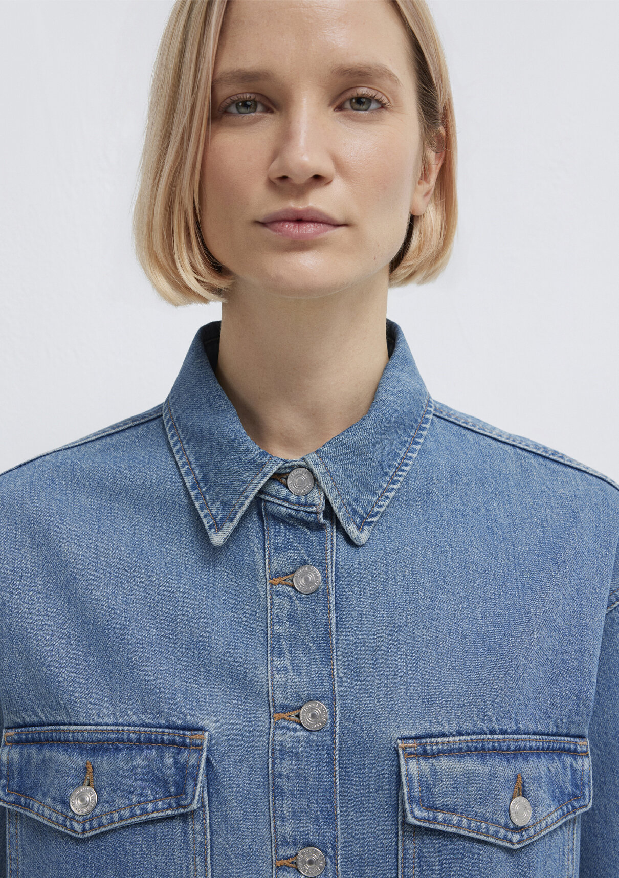 Mavi Bekka Classic Denim Indigo Mavisi Jean Gömlek görsel 7