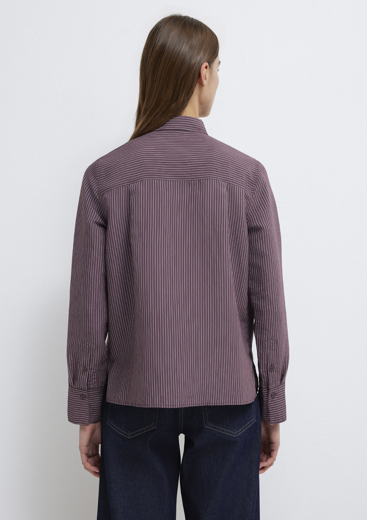Mavi Çizgili (TENCEL™) Liyosel Karışımlı Gömlek görsel 6