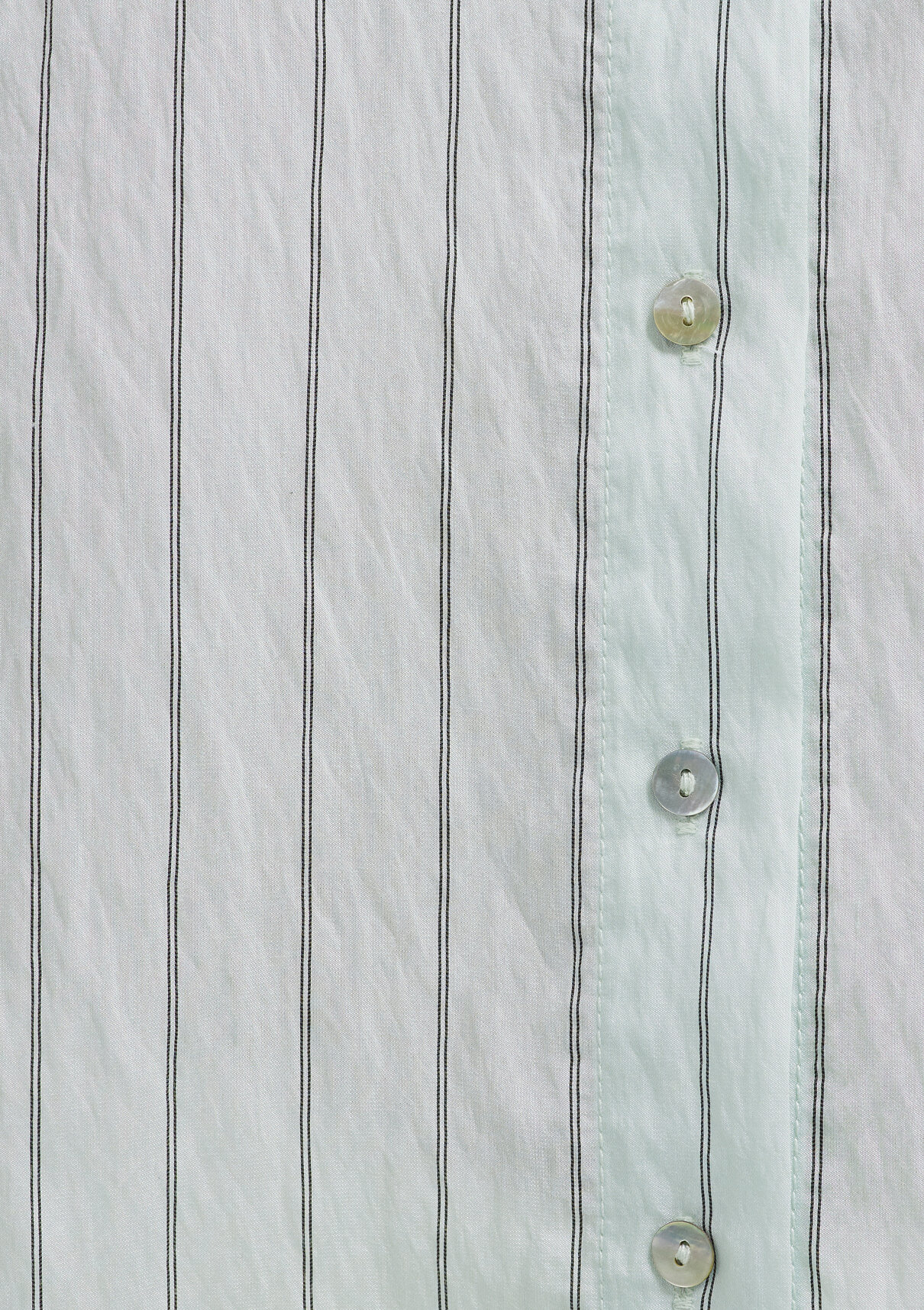 Mavi Çizgili Yeşil Crop Gömlek görsel 8