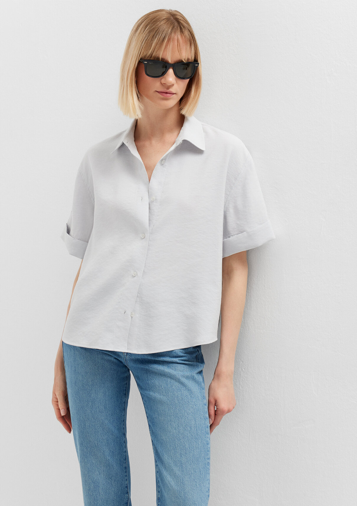Mavi Modal (Tencel™) Karışımlı Açık Mavi Gömlek
