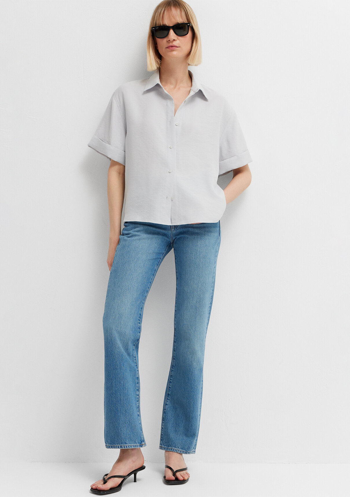Mavi Modal (Tencel™) Karışımlı Açık Mavi Gömlek görsel 2